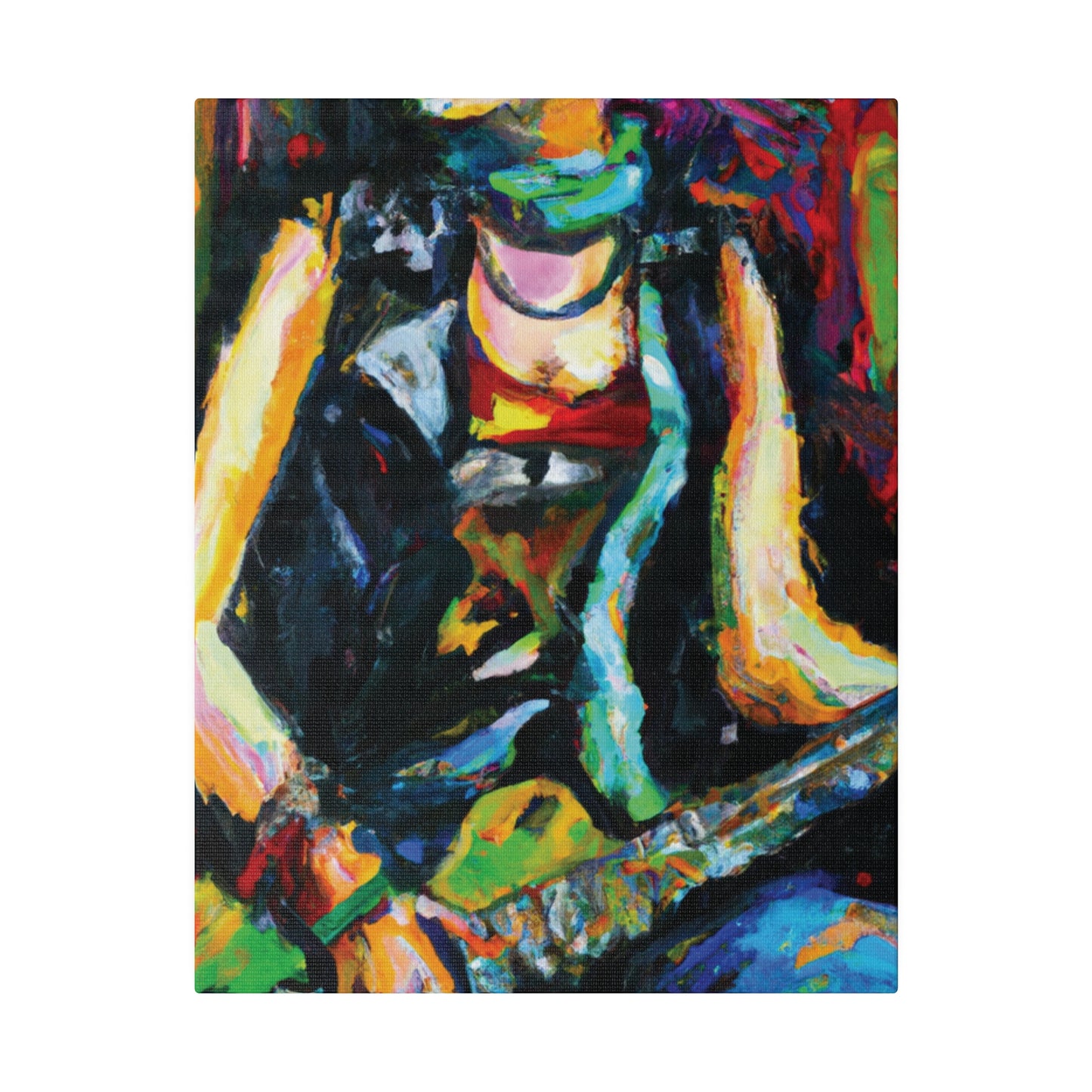 7187Z - Rockstar Oil Painting Style Print | Poster | Home Decor | Wall Art | Music Art | Canvas