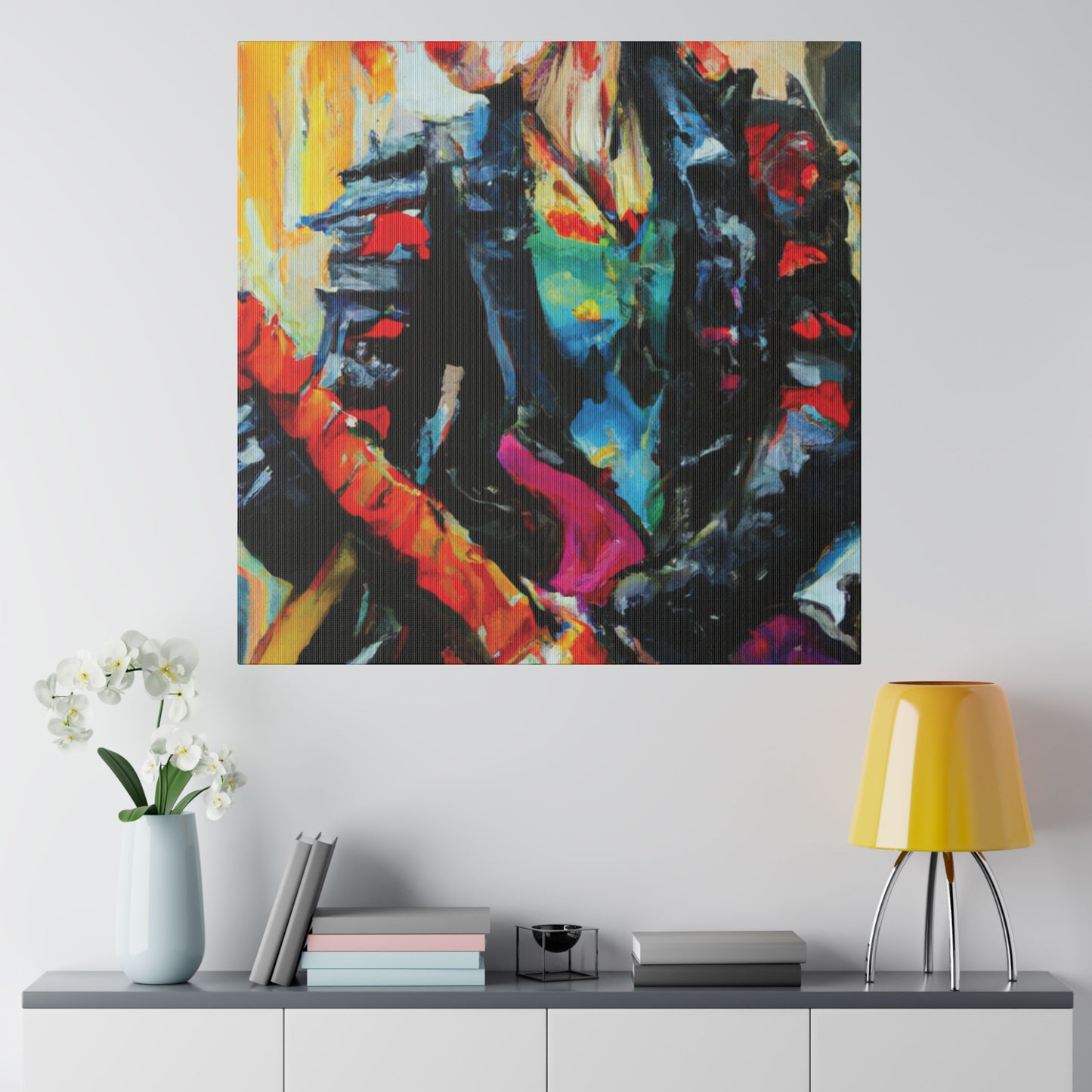 8596X - Rockstar Oil Painting Style Print | Poster | Home Decor | Wall Art | Music Art | Canvas