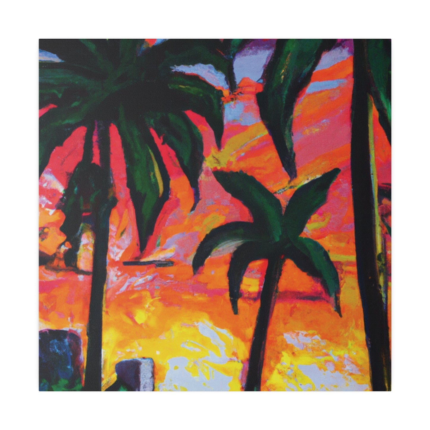 5471R - Miami Beach Sunset Painting Print | Miami | Beach | Sunset | Poster | Home Decor | Wall Art | Canvas