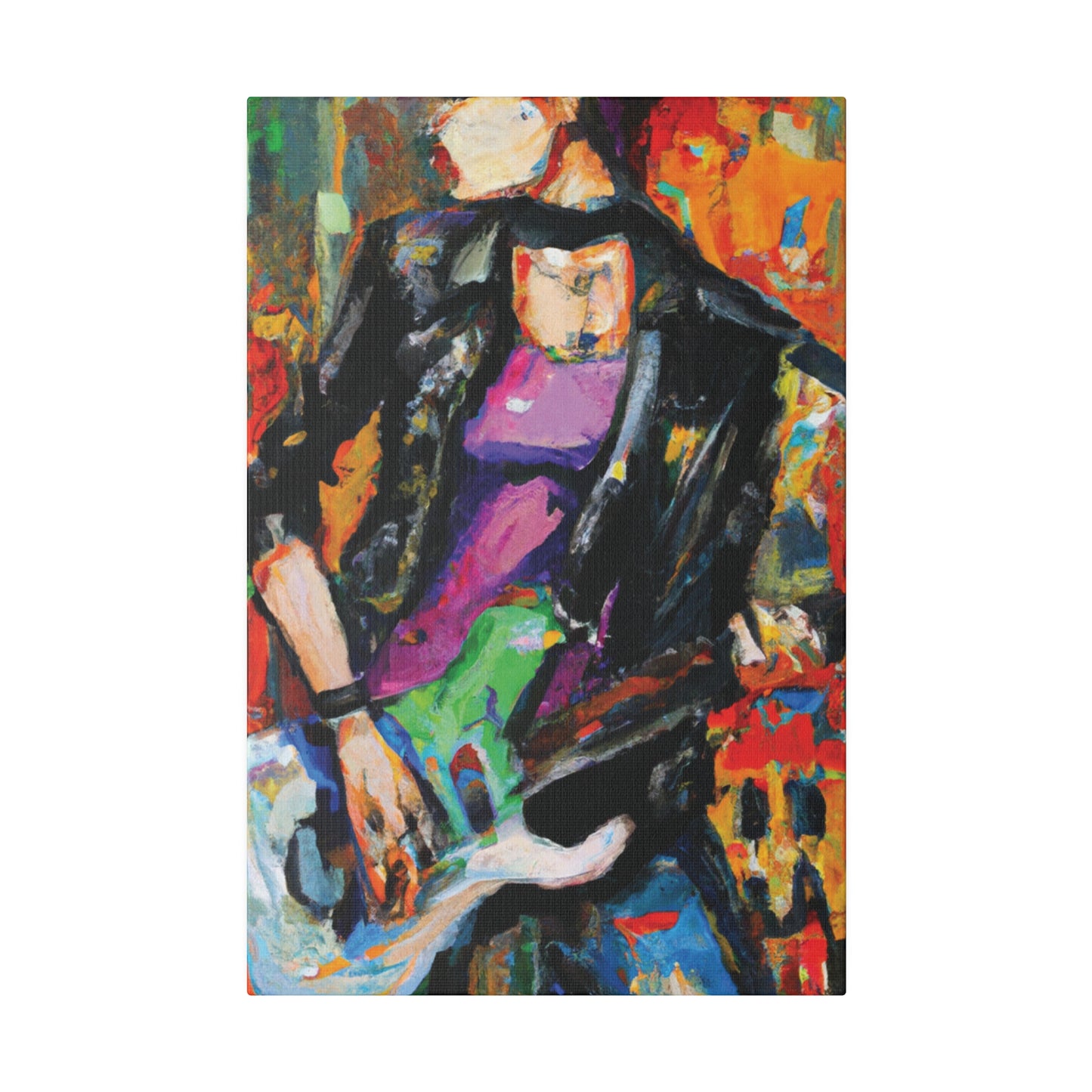 4895R - Rockstar Oil Painting Style Print | Poster | Home Decor | Wall Art | Music Art | Canvas