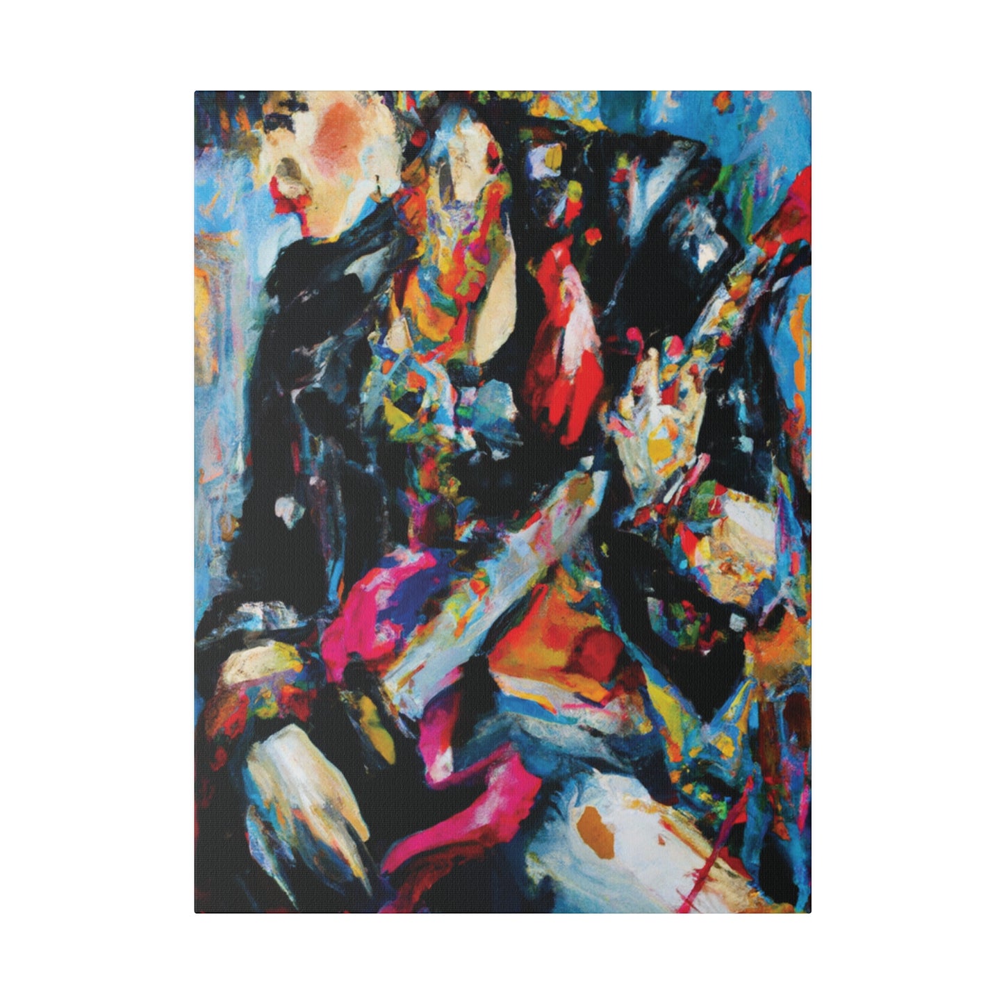 7248A - Rockstar Oil Painting Style Print | Poster | Home Decor | Wall Art | Music Art | Canvas