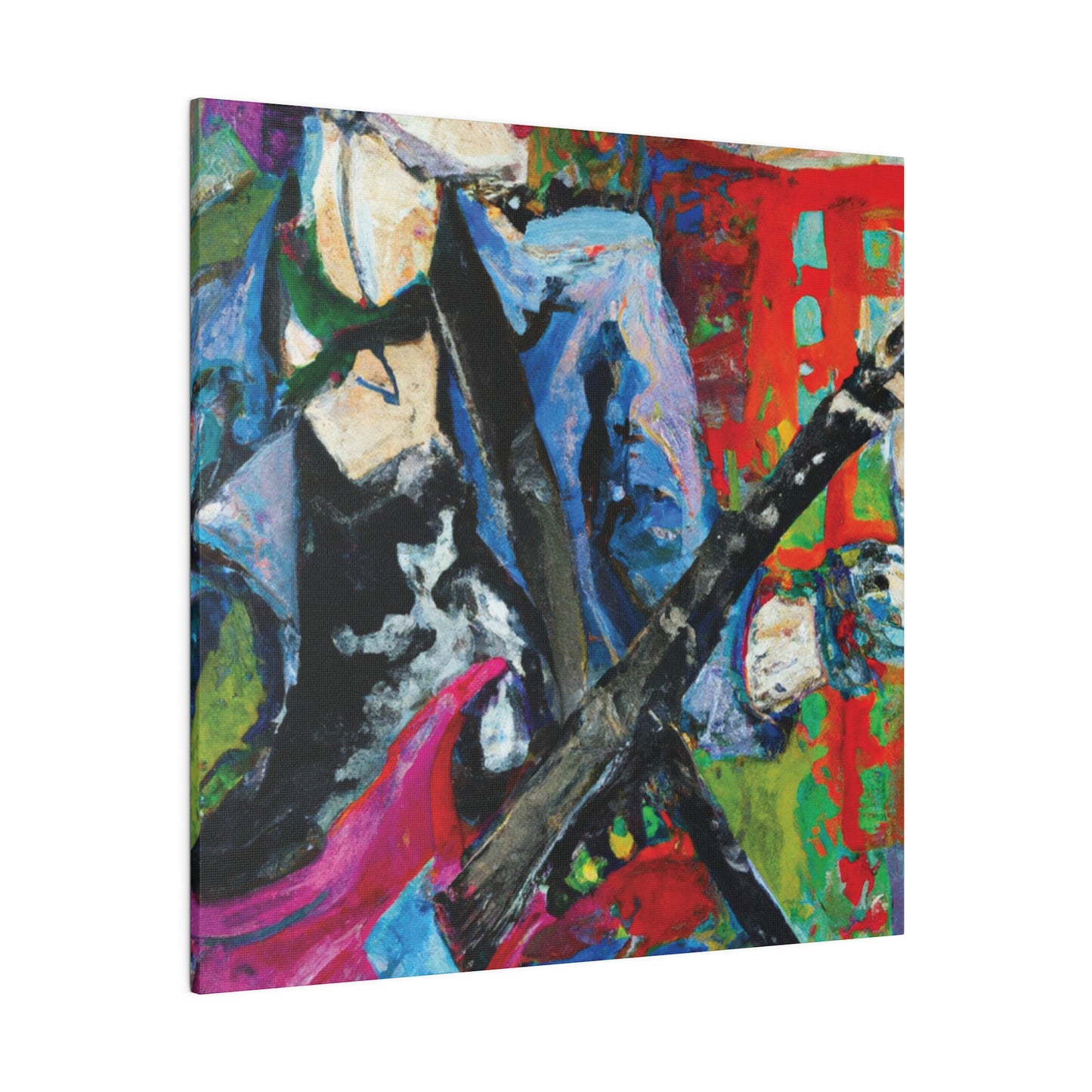 9194H - Rockstar Oil Painting Style Print | Poster | Home Decor | Wall Art | Music Art | Canvas