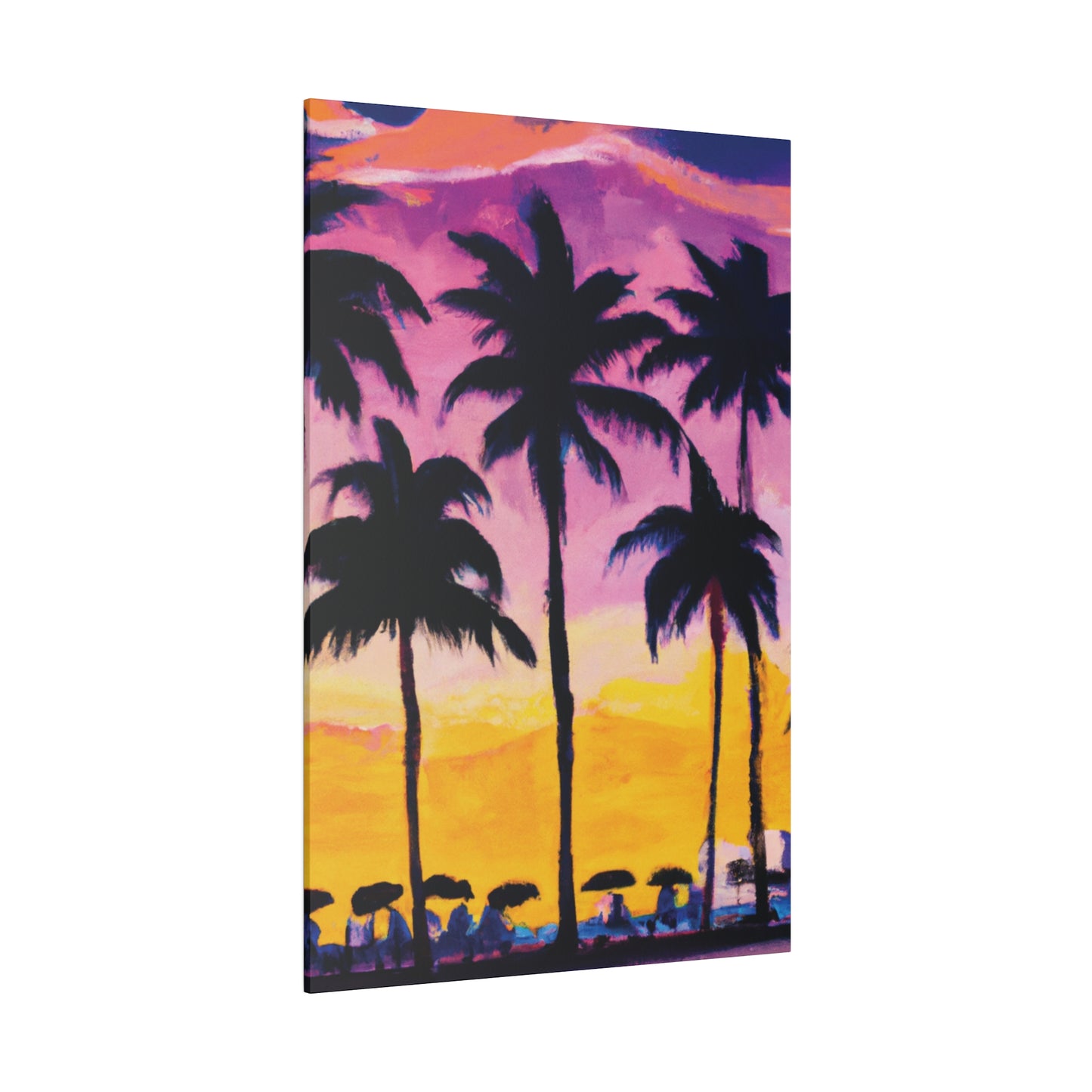 4102I - Miami Beach Sunset Painting Print | Miami | Beach | Sunset | Poster | Home Decor | Wall Art | Canvas