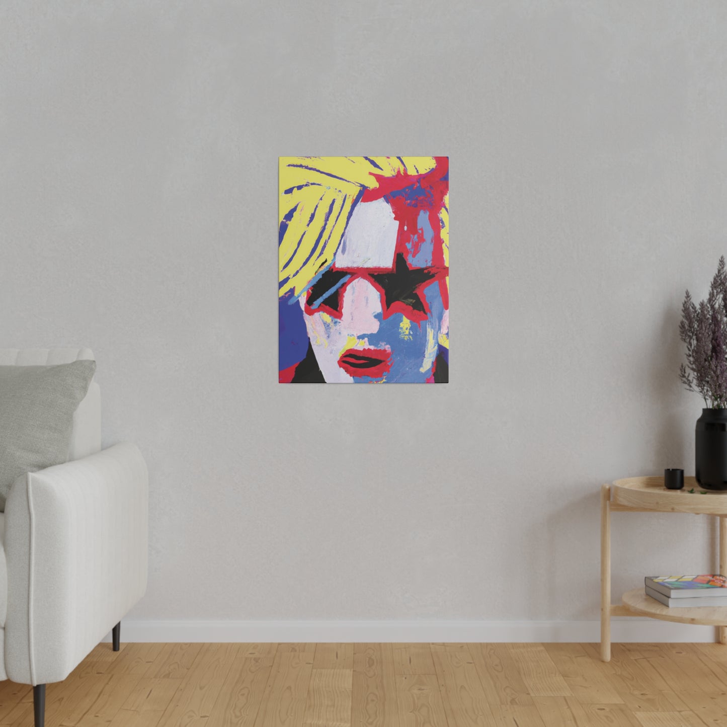 4762T - Rockstar Painting Print | Face | Abstract | Poster | Home Decor | Wall Art | Music Art | Canvas