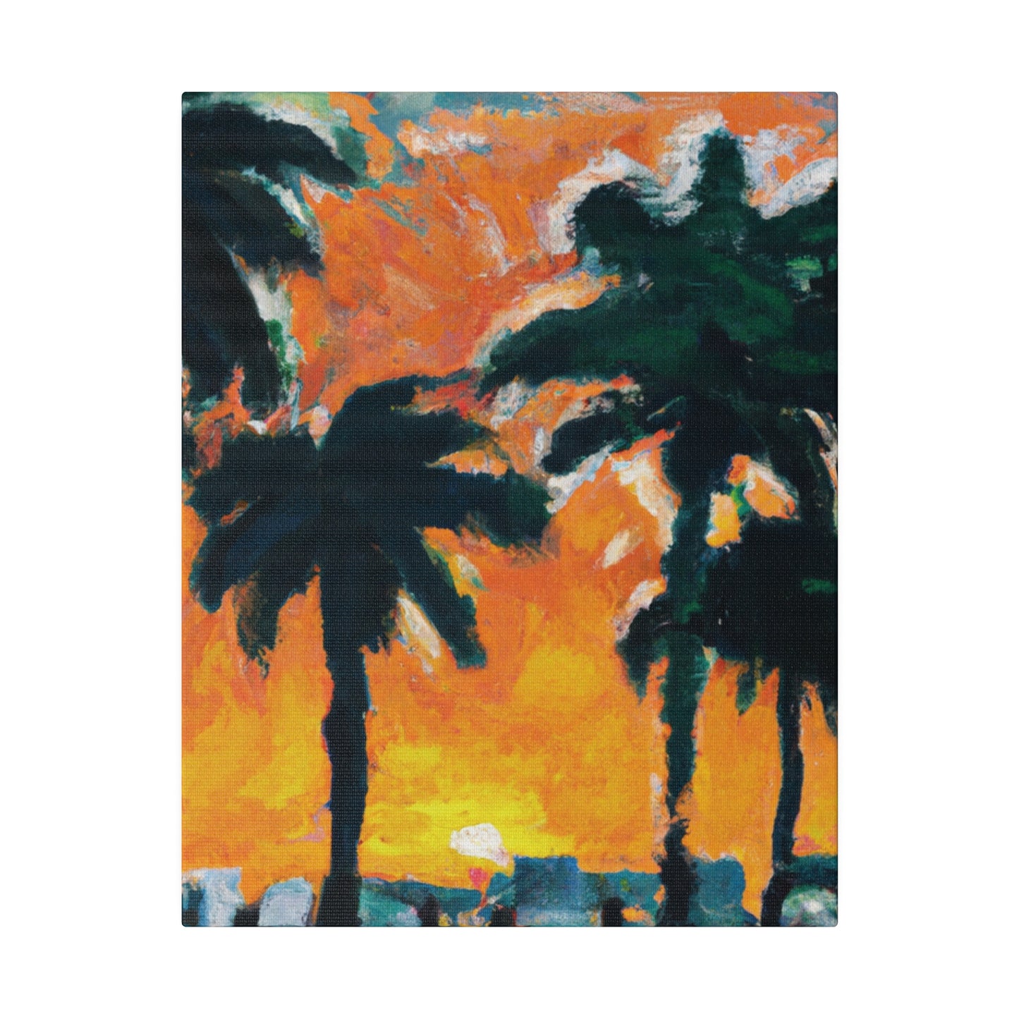 9571T - Miami Beach Sunset Painting Print | Miami | Beach | Sunset | Poster | Home Decor | Wall Art | Canvas