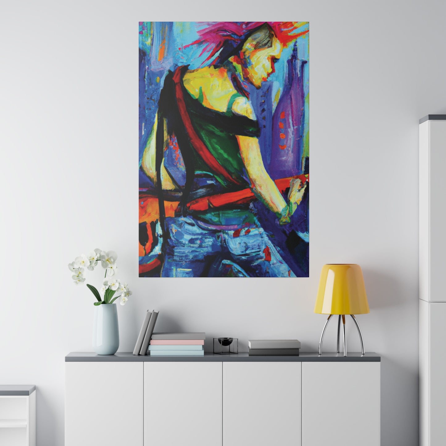 3143Z - Rockstar Oil Painting Style Print | Poster | Home Decor | Wall Art | Music Art | Canvas