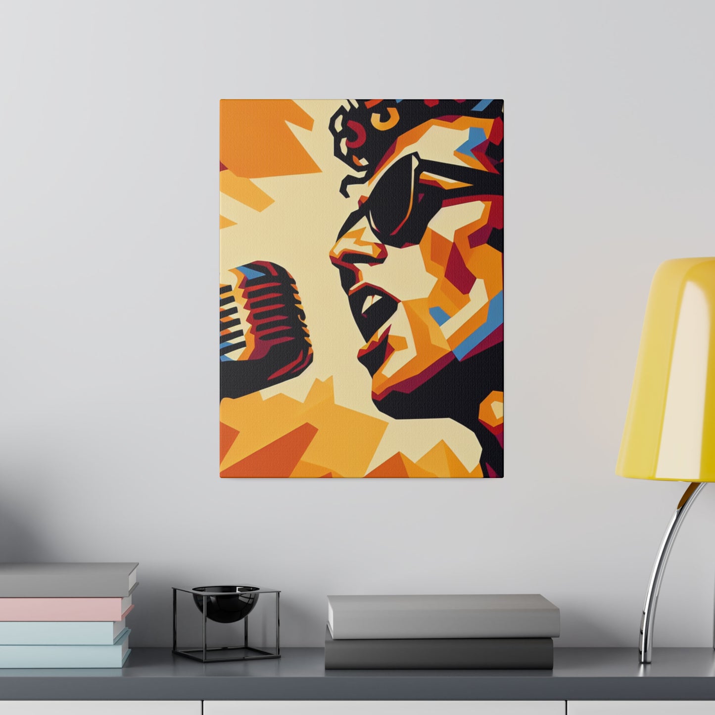 6723Z - Rockstar Painting Print | Face | Abstract | Poster | Home Decor | Wall Art | Music Art | Canvas