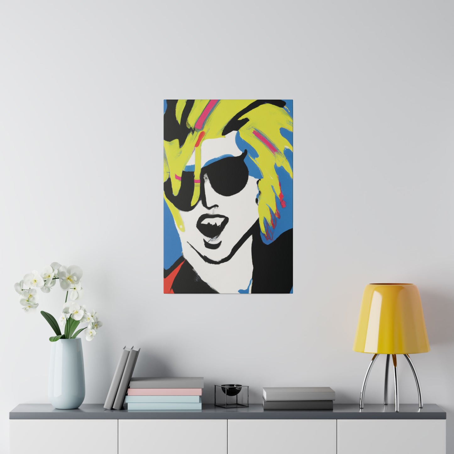 7500X - Rockstar Painting Print | Face | Abstract | Poster | Home Decor | Wall Art | Music Art | Canvas