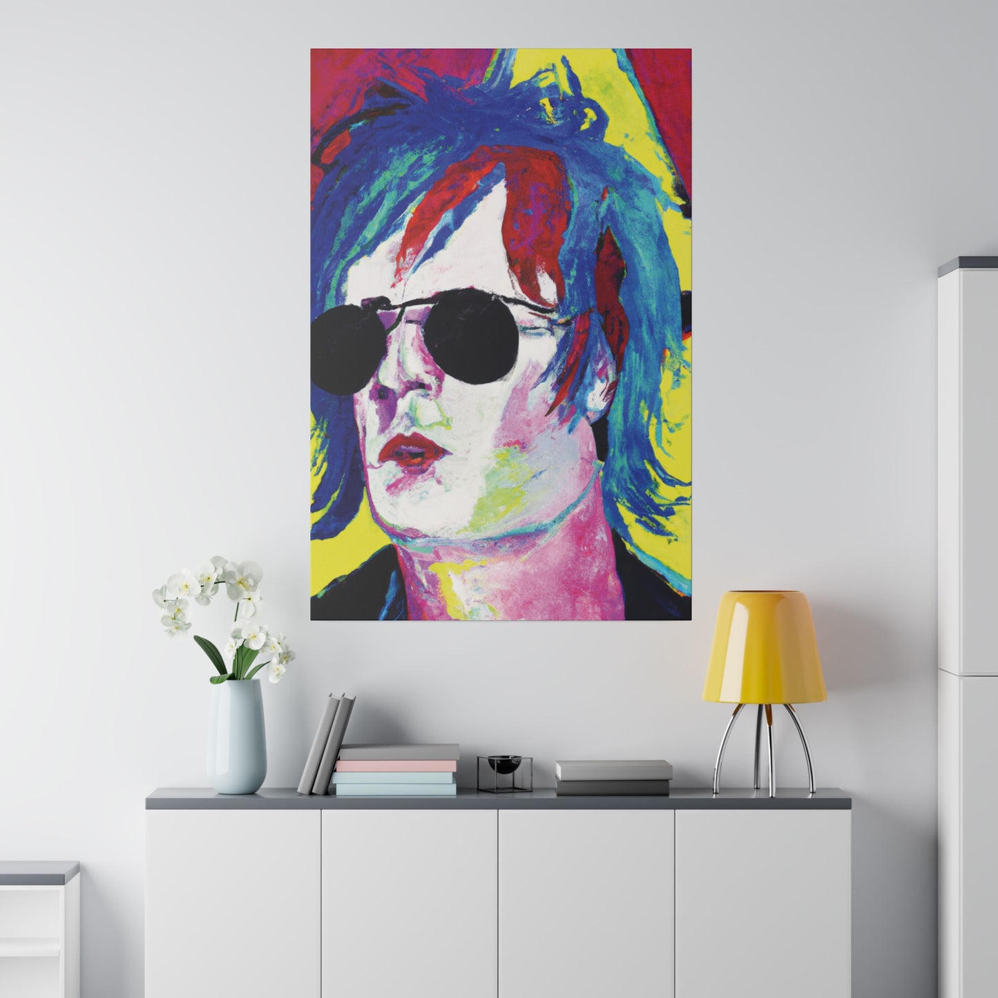 7634A - Rockstar Painting Print | Face | Abstract | Poster | Home Decor | Wall Art | Music Art | Canvas