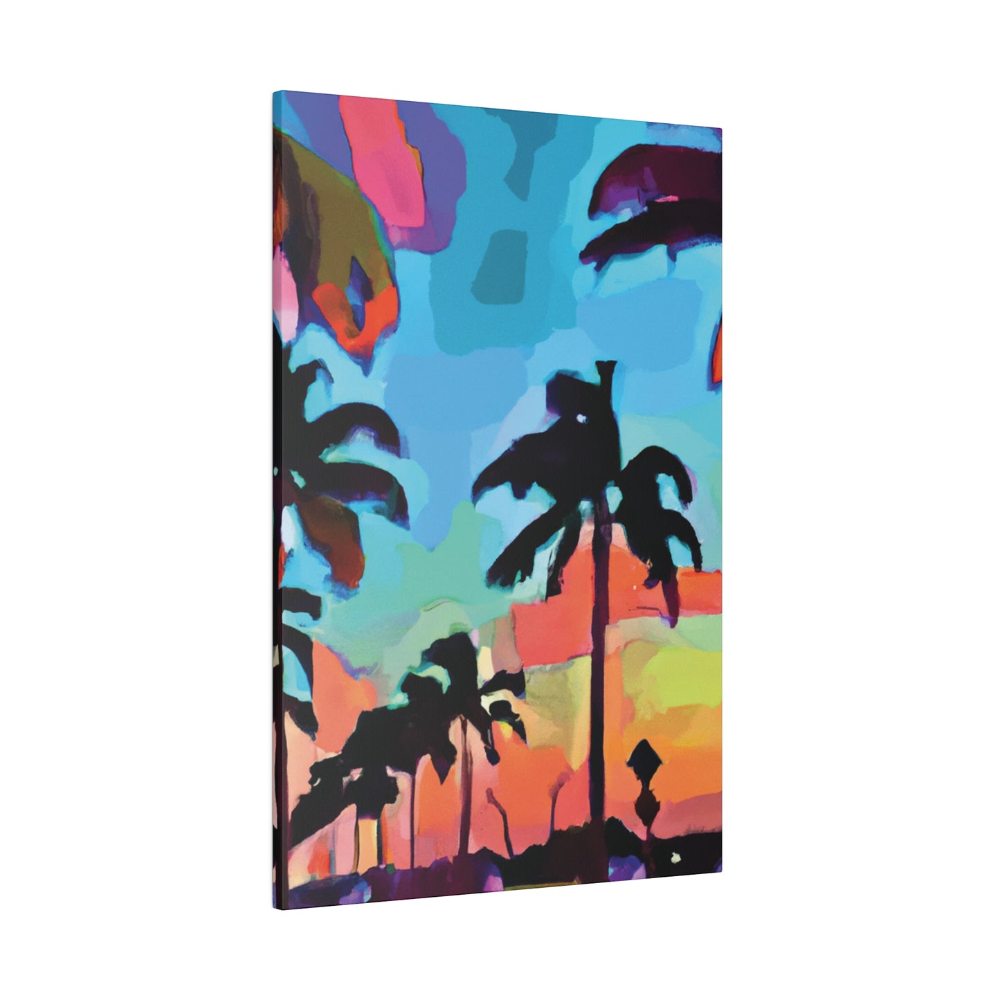 7439V - Miami Beach Sunset Painting Print | Miami | Beach | Sunset | Poster | Home Decor | Wall Art | Canvas