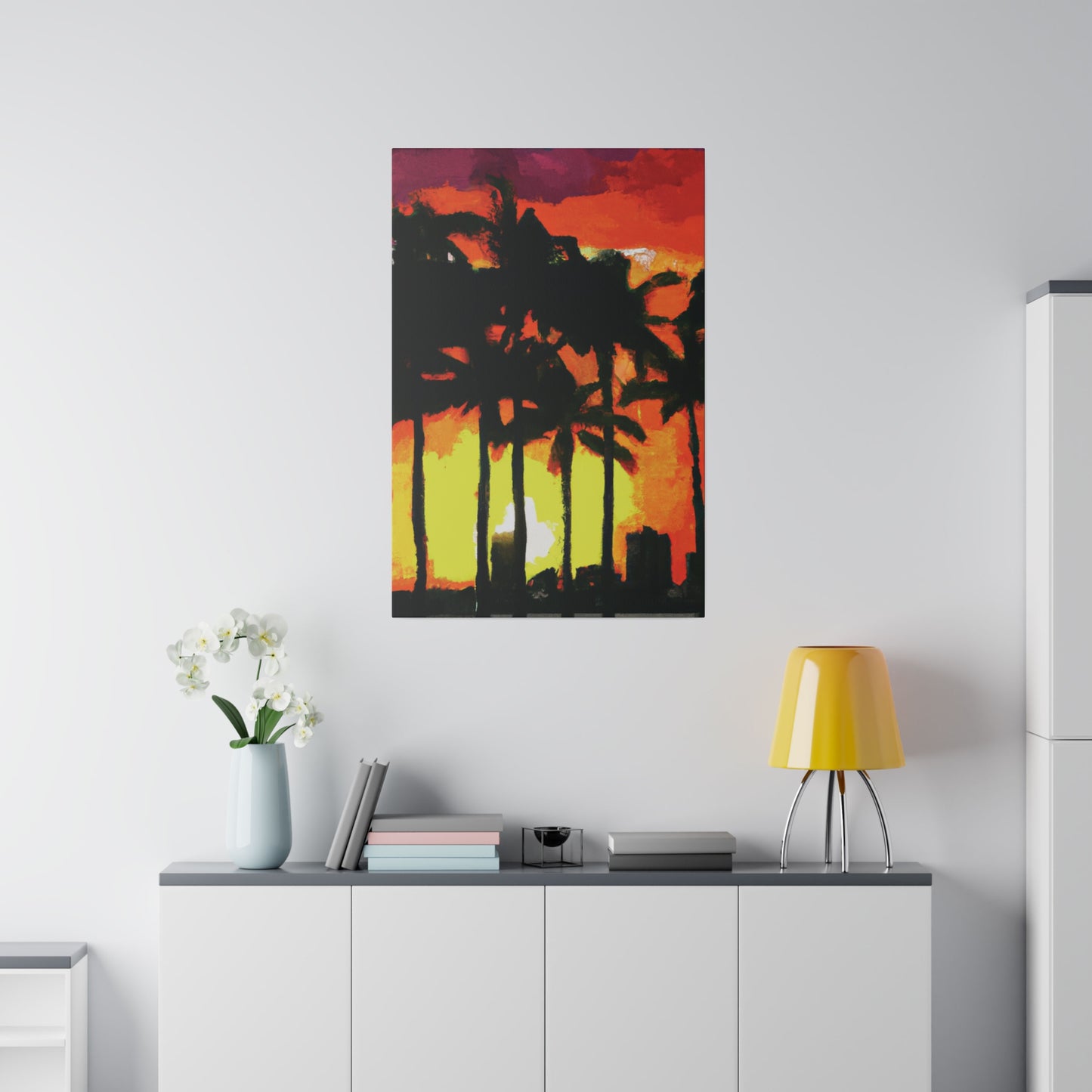 8291L - Miami Beach Sunset Painting Print | Miami | Beach | Sunset | Poster | Home Decor | Wall Art | Canvas