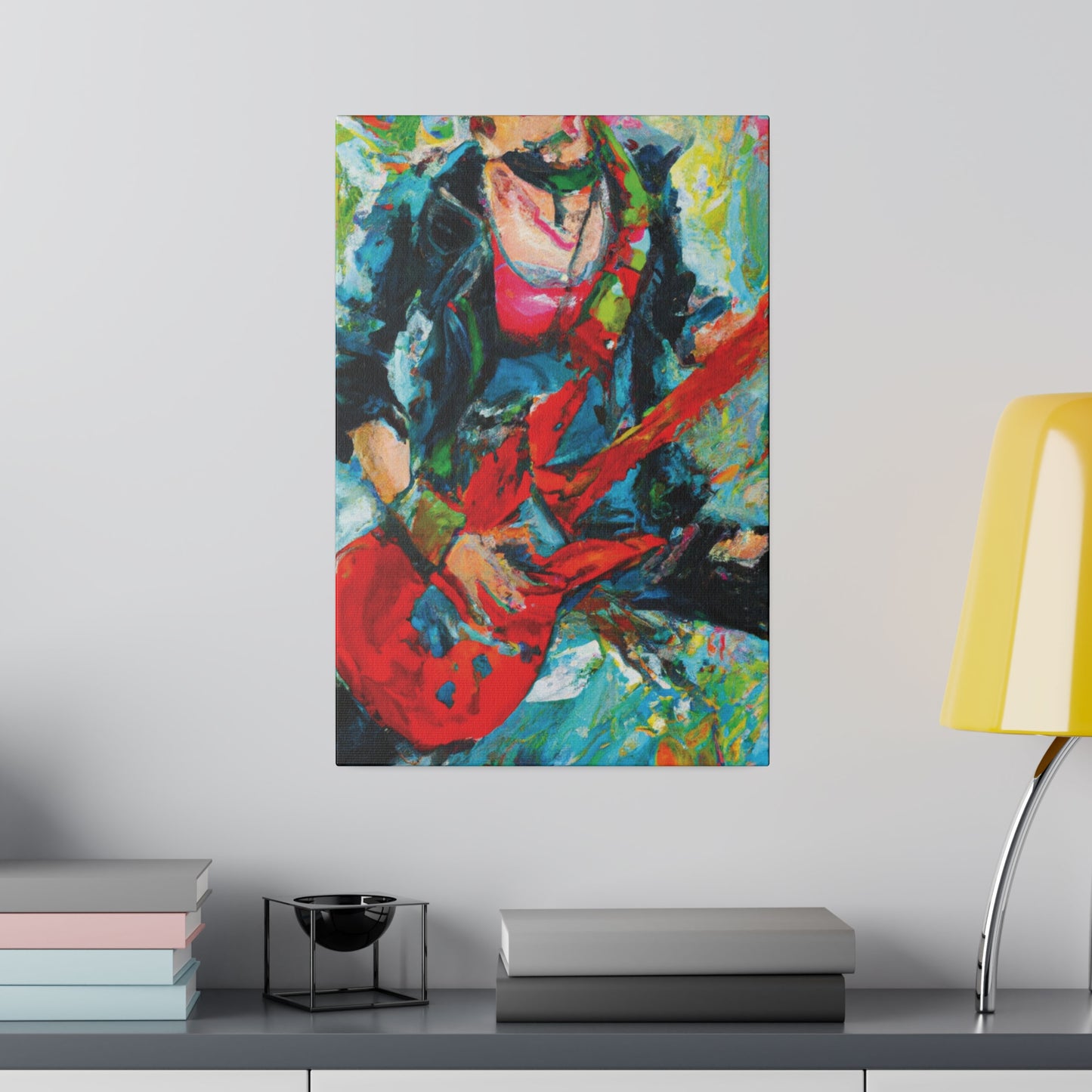 7746Y - Rockstar Oil Painting Style Print | Poster | Home Decor | Wall Art | Music Art | Canvas