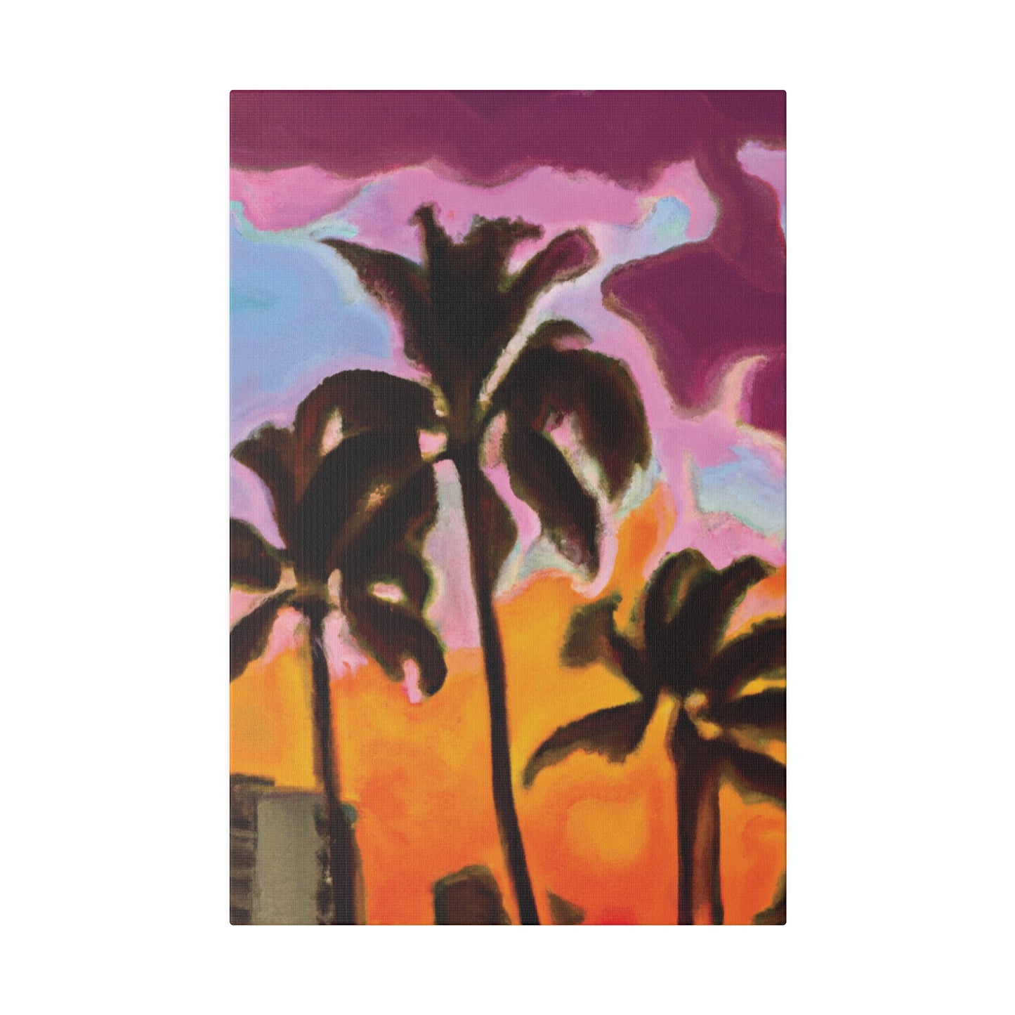 6721C - Miami Beach Sunset Painting Print | Miami | Beach | Sunset | Poster | Home Decor | Wall Art | Canvas