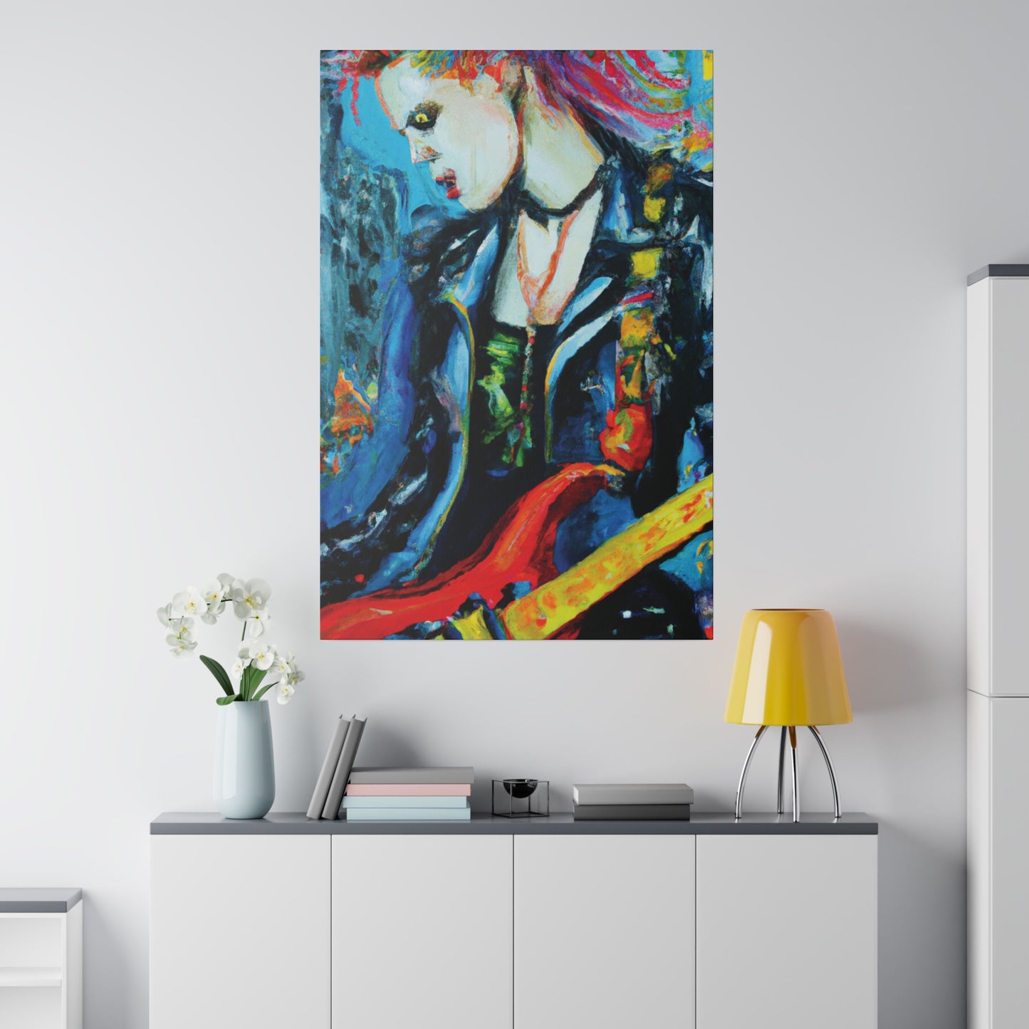 8900A - Rockstar Oil Painting Style Print | Poster | Home Decor | Wall Art | Music Art | Canvas