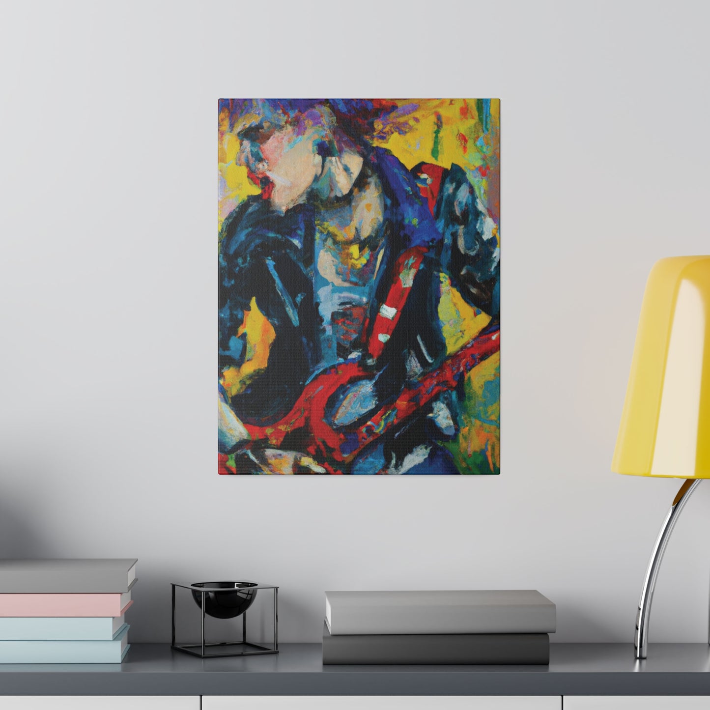 2249F - Rockstar Oil Painting Style Print | Poster | Home Decor | Wall Art | Music Art | Canvas