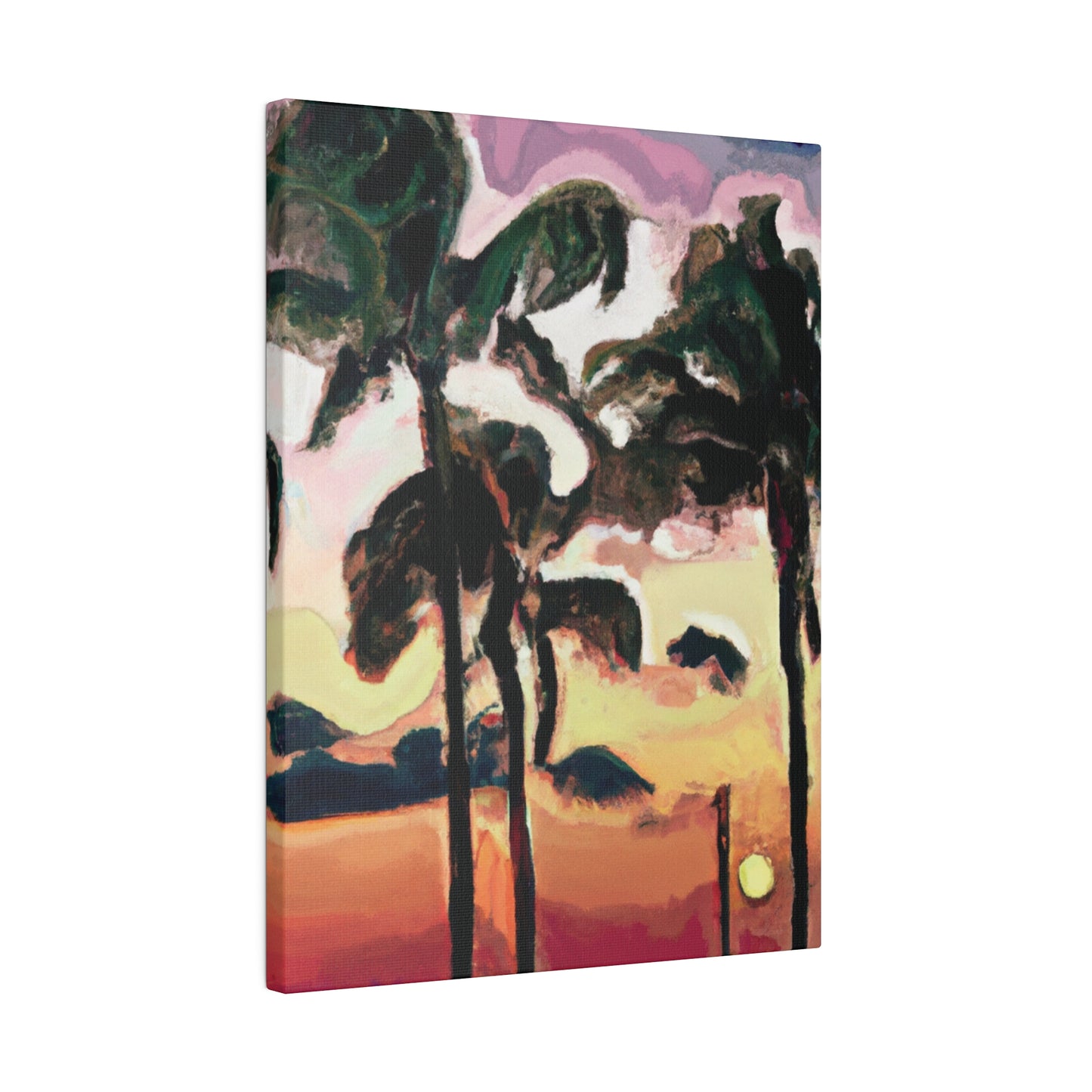 8274F - Miami Beach Sunset Painting Print | Miami | Beach | Sunset | Poster | Home Decor | Wall Art | Canvas