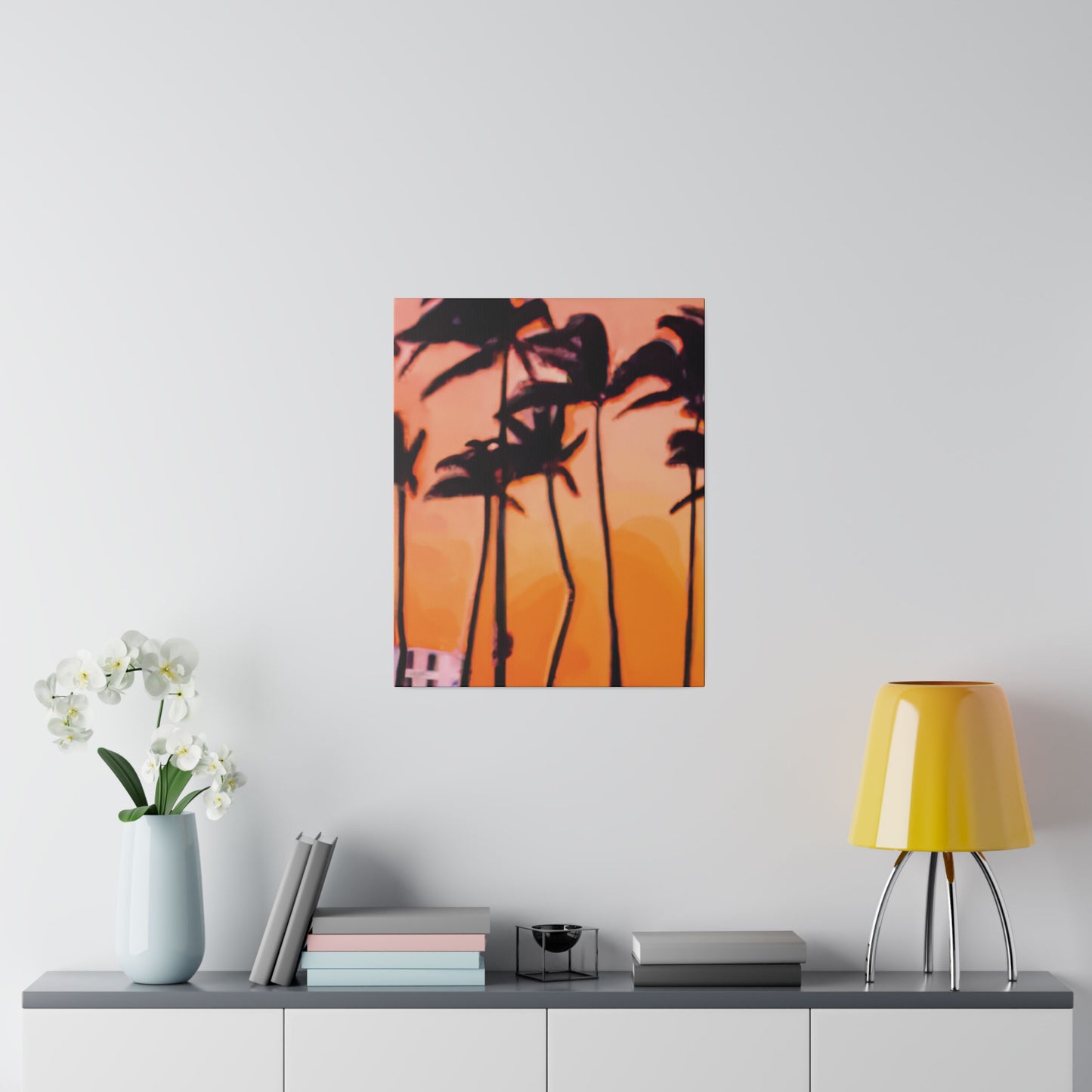 9837K - Miami Beach Sunset Painting Print | Miami | Beach | Sunset | Poster | Home Decor | Wall Art | Canvas