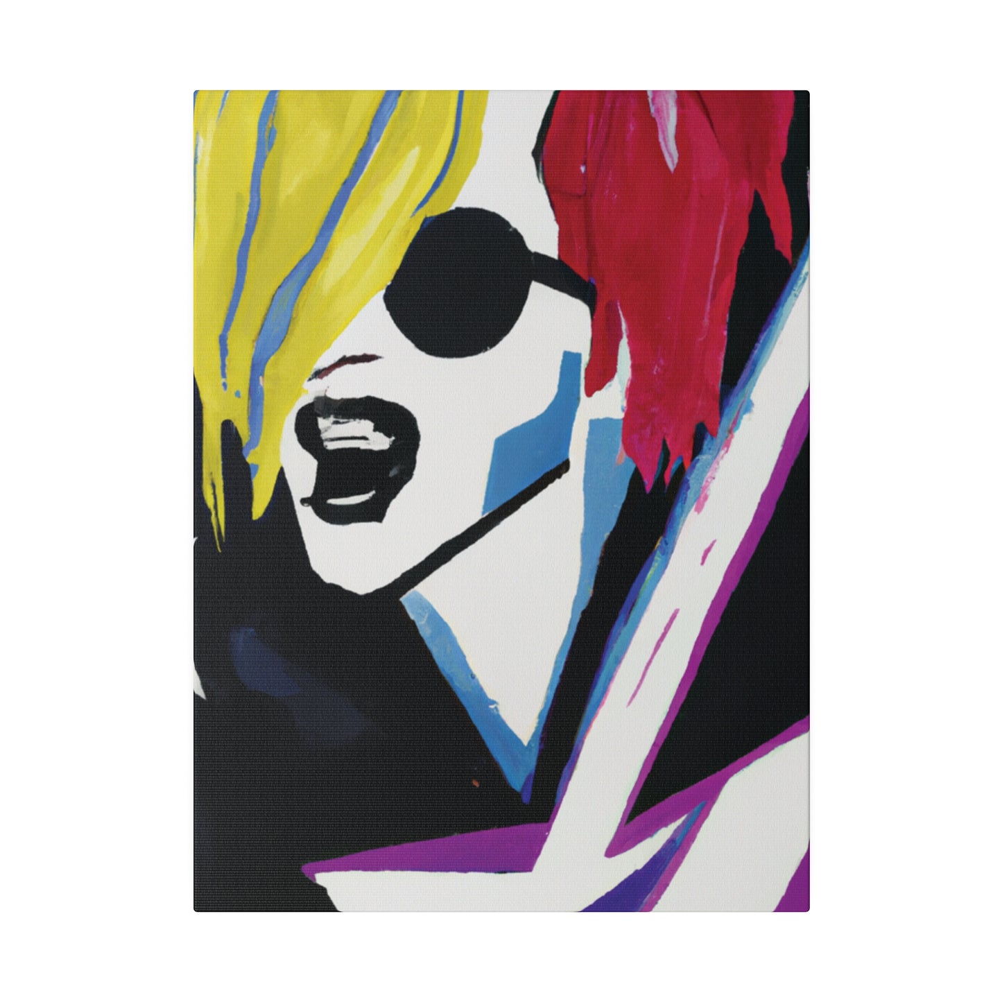 8784F - Rockstar Painting Print | Face | Abstract | Poster | Home Decor | Wall Art | Music Art | Canvas