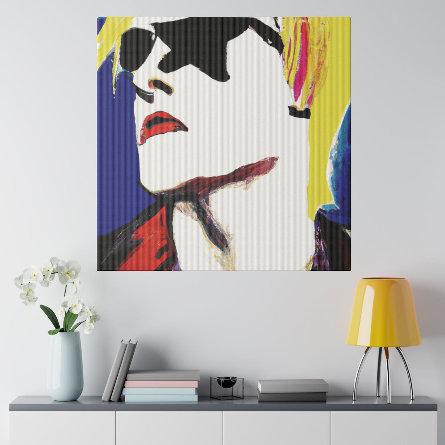 6807A - Rockstar Painting Print | Face | Abstract | Poster | Home Decor | Wall Art | Music Art | Canvas