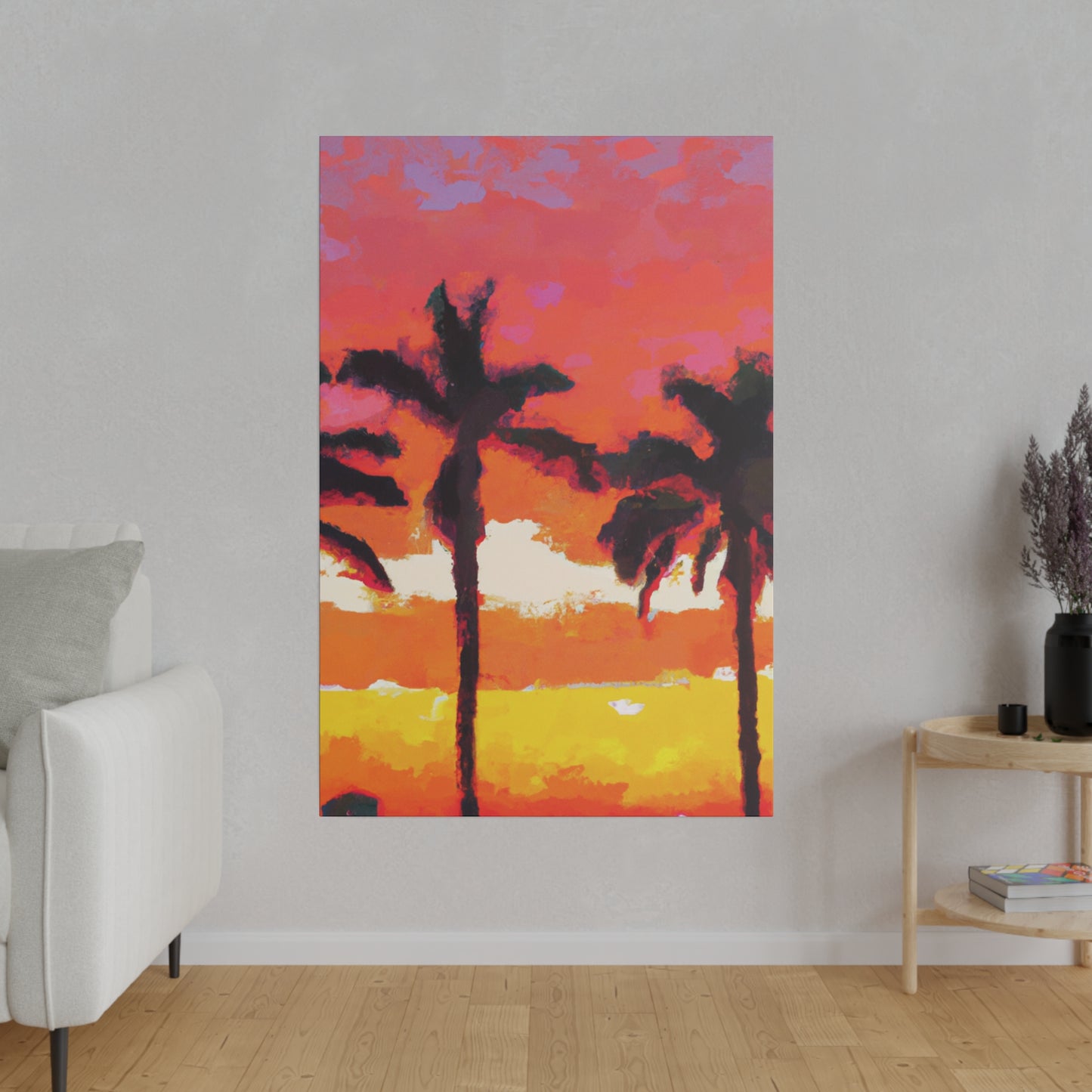 9356P - Miami Beach Sunset Painting Print | Miami | Beach | Sunset | Poster | Home Decor | Wall Art | Canvas