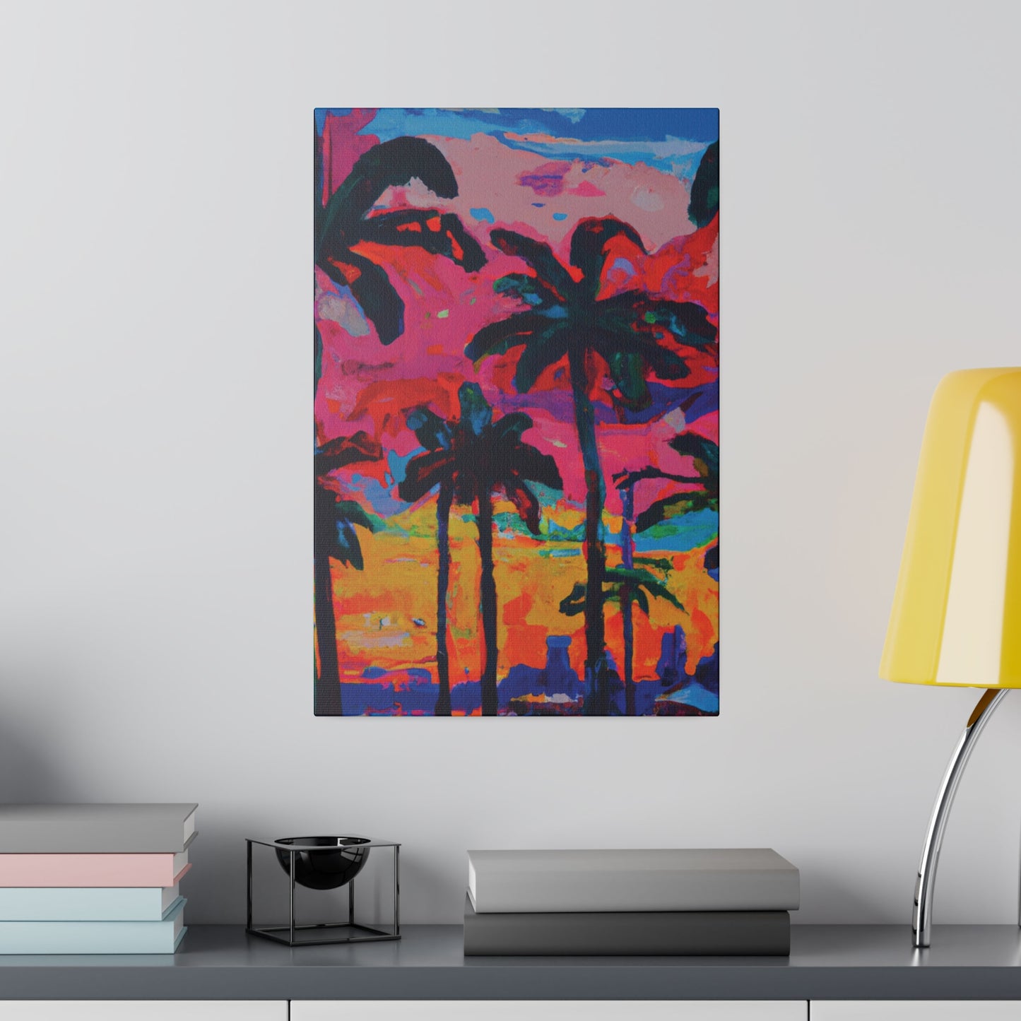 2821A - Miami Beach Sunset Painting Print | Miami | Beach | Sunset | Poster | Home Decor | Wall Art | Canvas