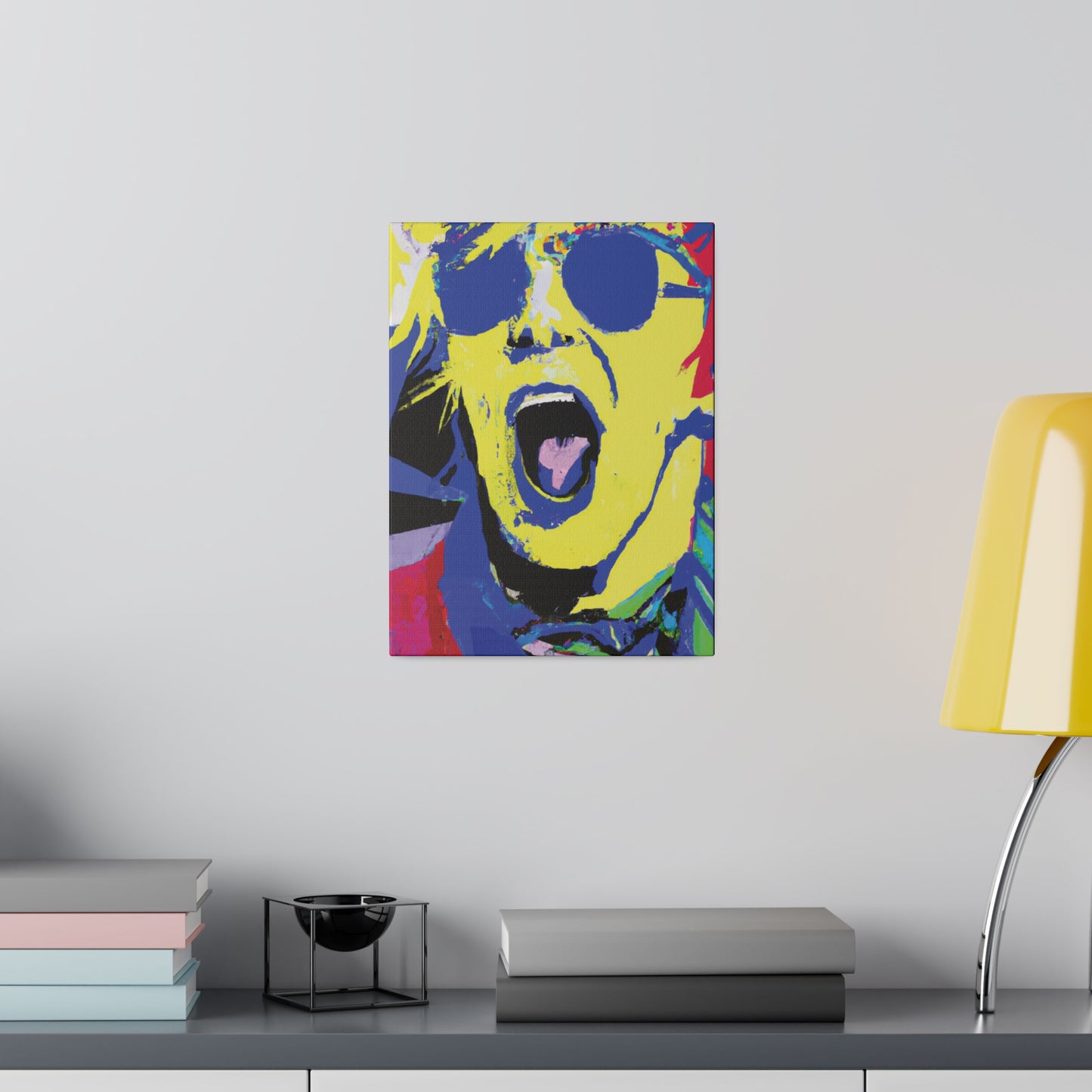 7451T - Rockstar Painting Print | Face | Abstract | Poster | Home Decor | Wall Art | Music Art | Canvas