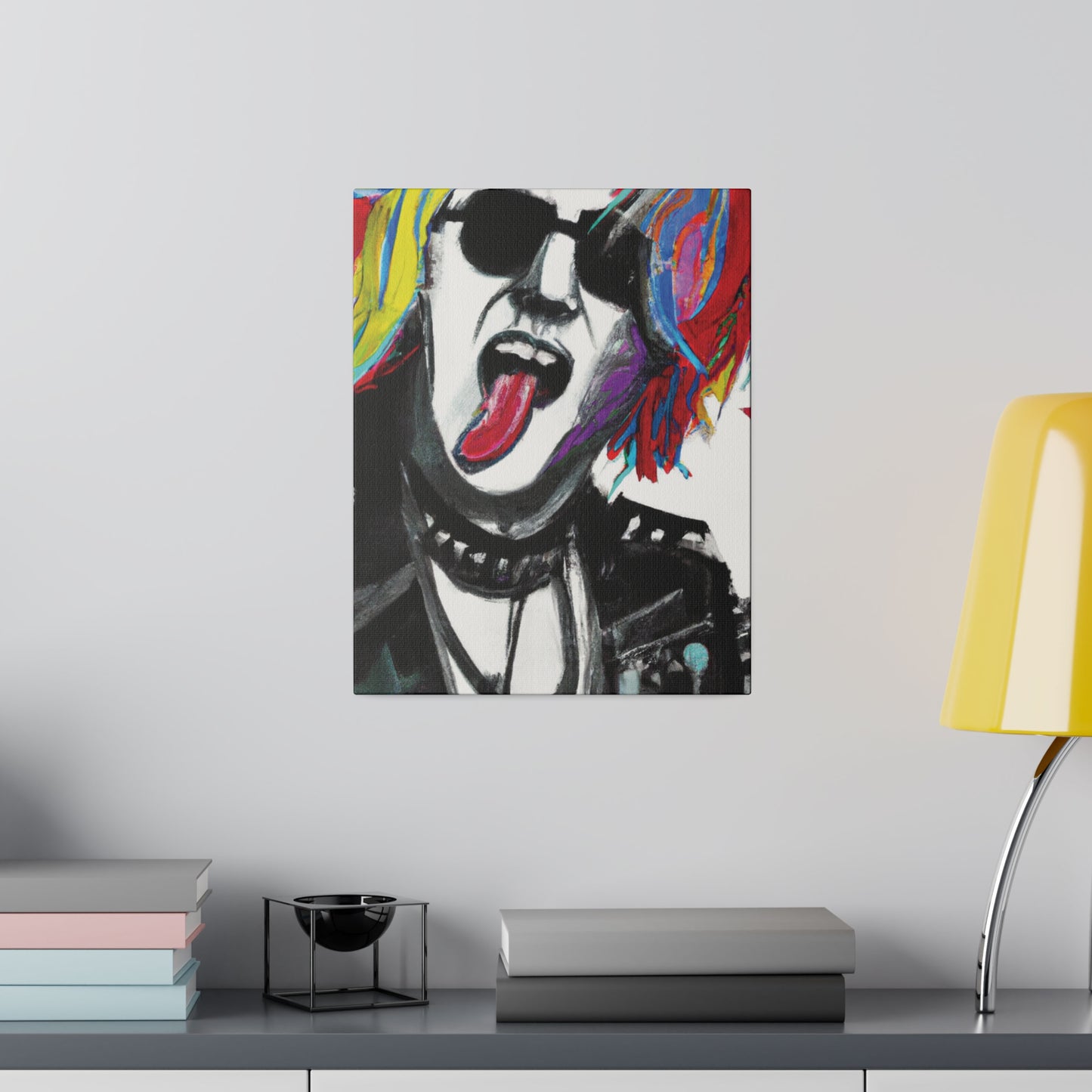 5679K - Rockstar Painting Print | Face | Abstract | Poster | Home Decor | Wall Art | Music Art | Canvas