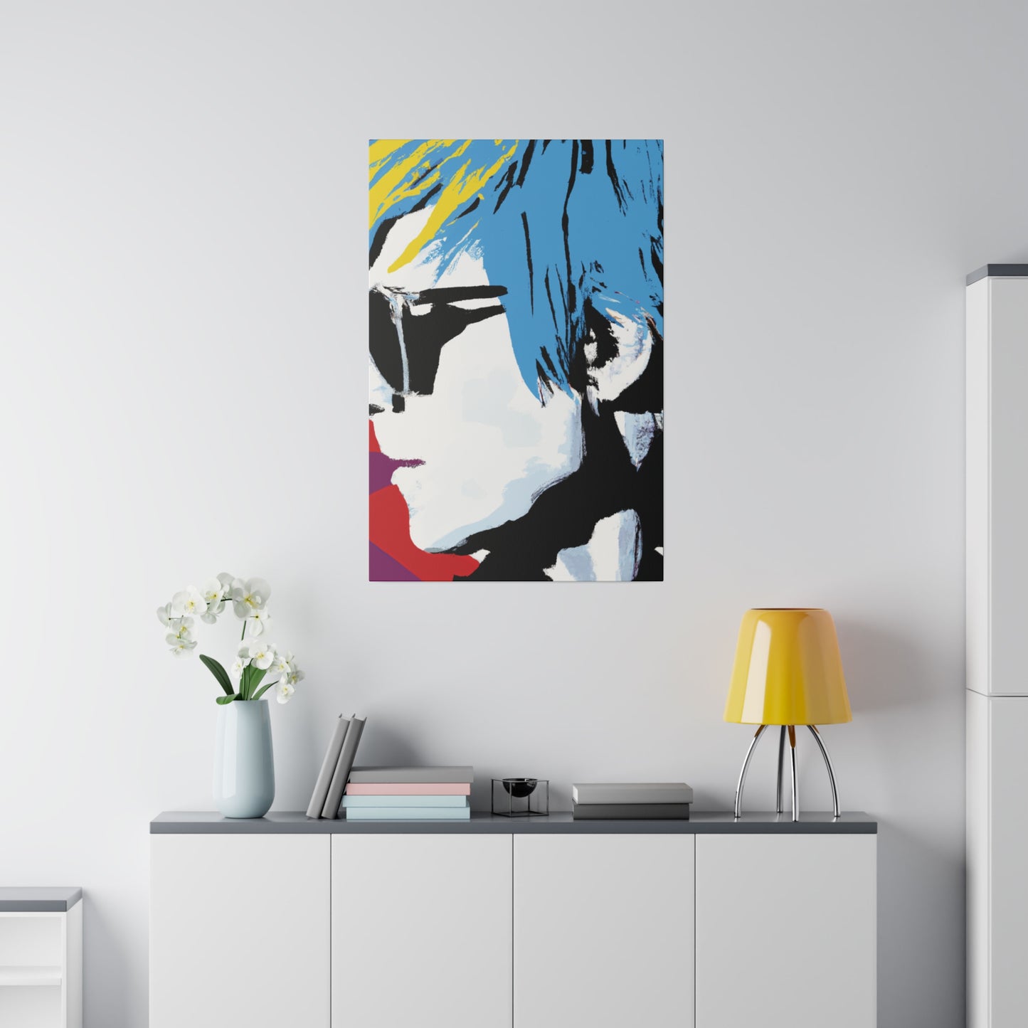 7456U - Rockstar Painting Print | Face | Abstract | Poster | Home Decor | Wall Art | Music Art | Canvas