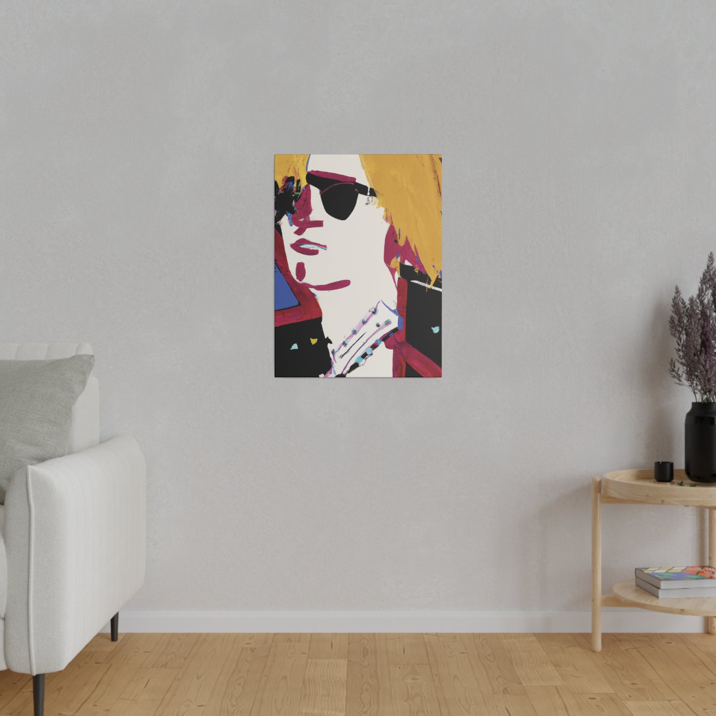 8305A - Rockstar Painting Print | Face | Abstract | Poster | Home Decor | Wall Art | Music Art | Canvas