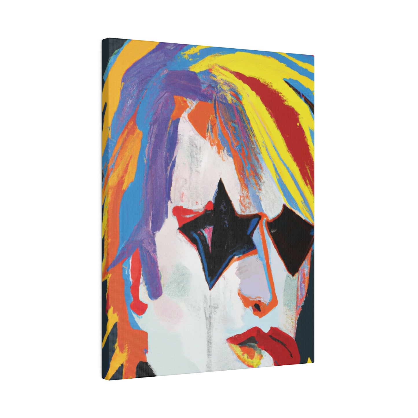 5673A - Rockstar Painting Print | Face | Abstract | Poster | Home Decor | Wall Art | Music Art | Canvas