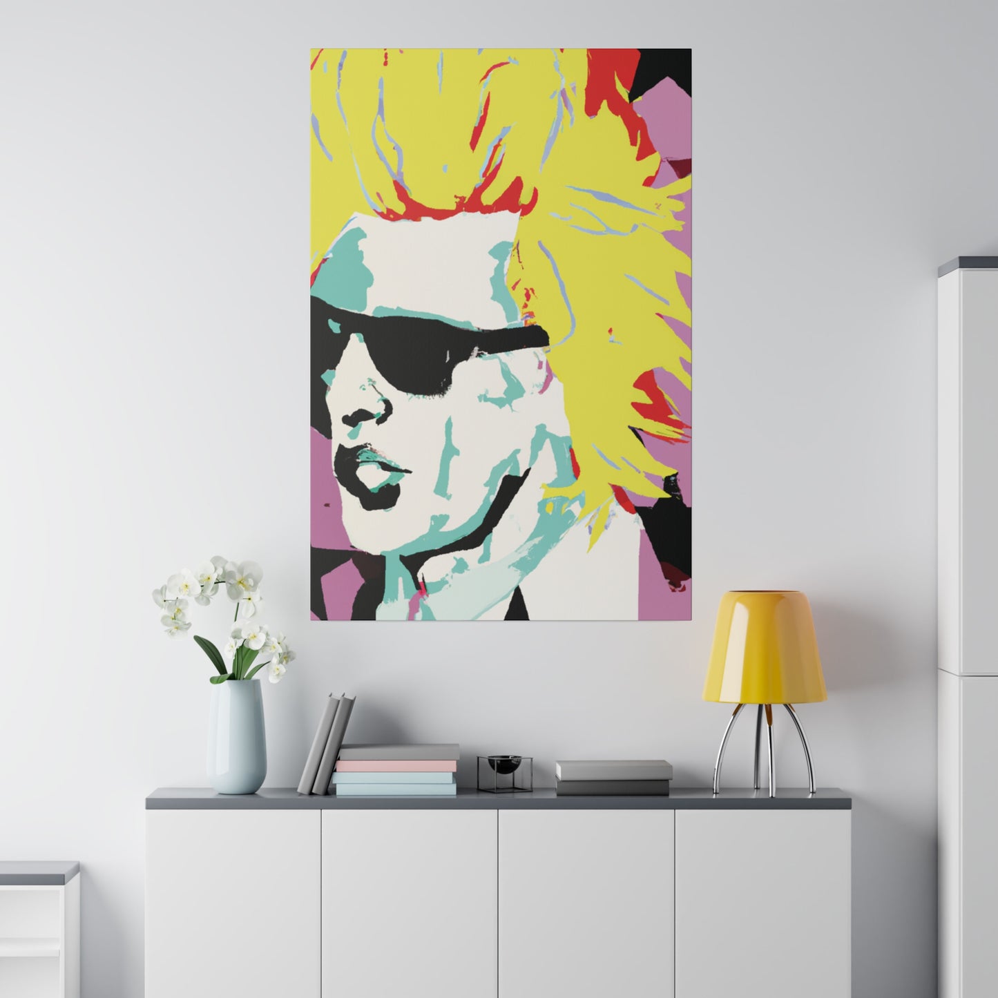 8282G - Rockstar Painting Print | Face | Abstract | Poster | Home Decor | Wall Art | Music Art | Canvas