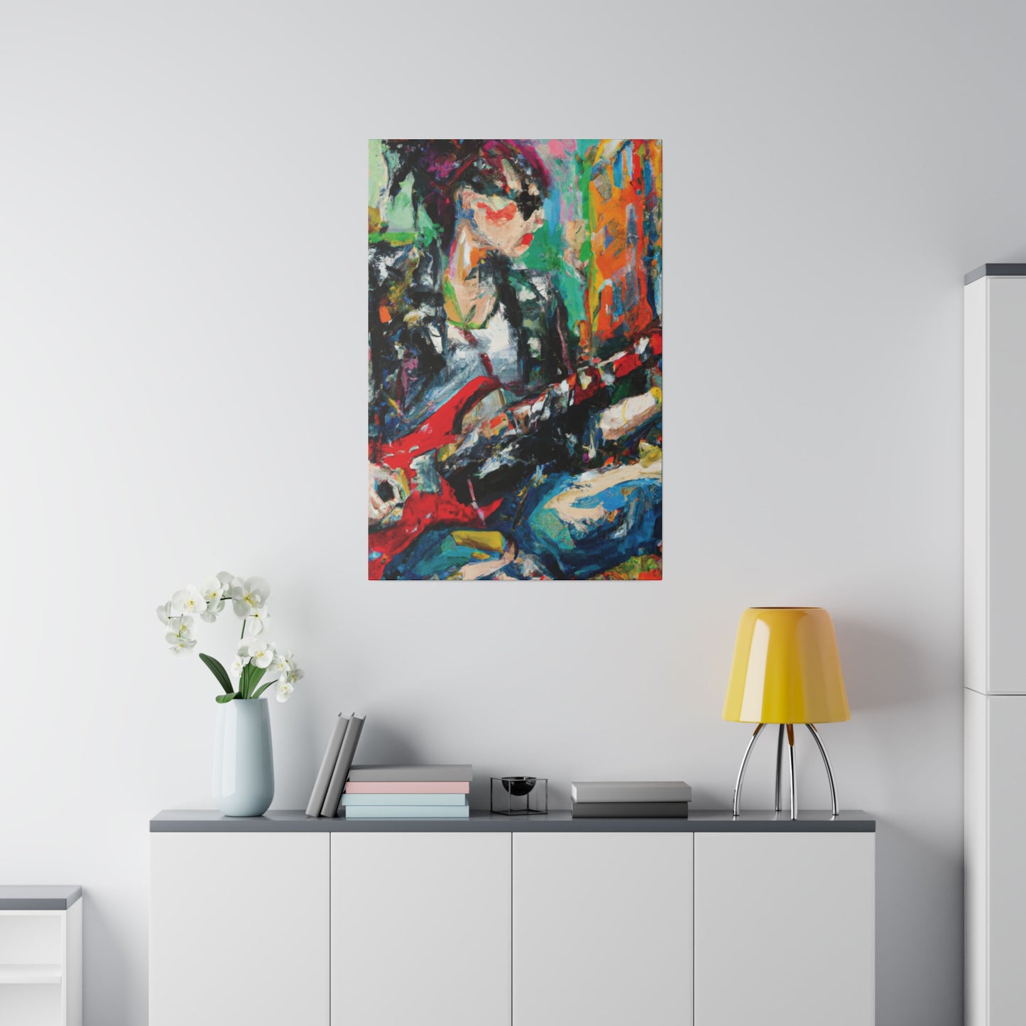 8390L - Rockstar Oil Painting Style Print | Poster | Home Decor | Wall Art | Music Art | Canvas