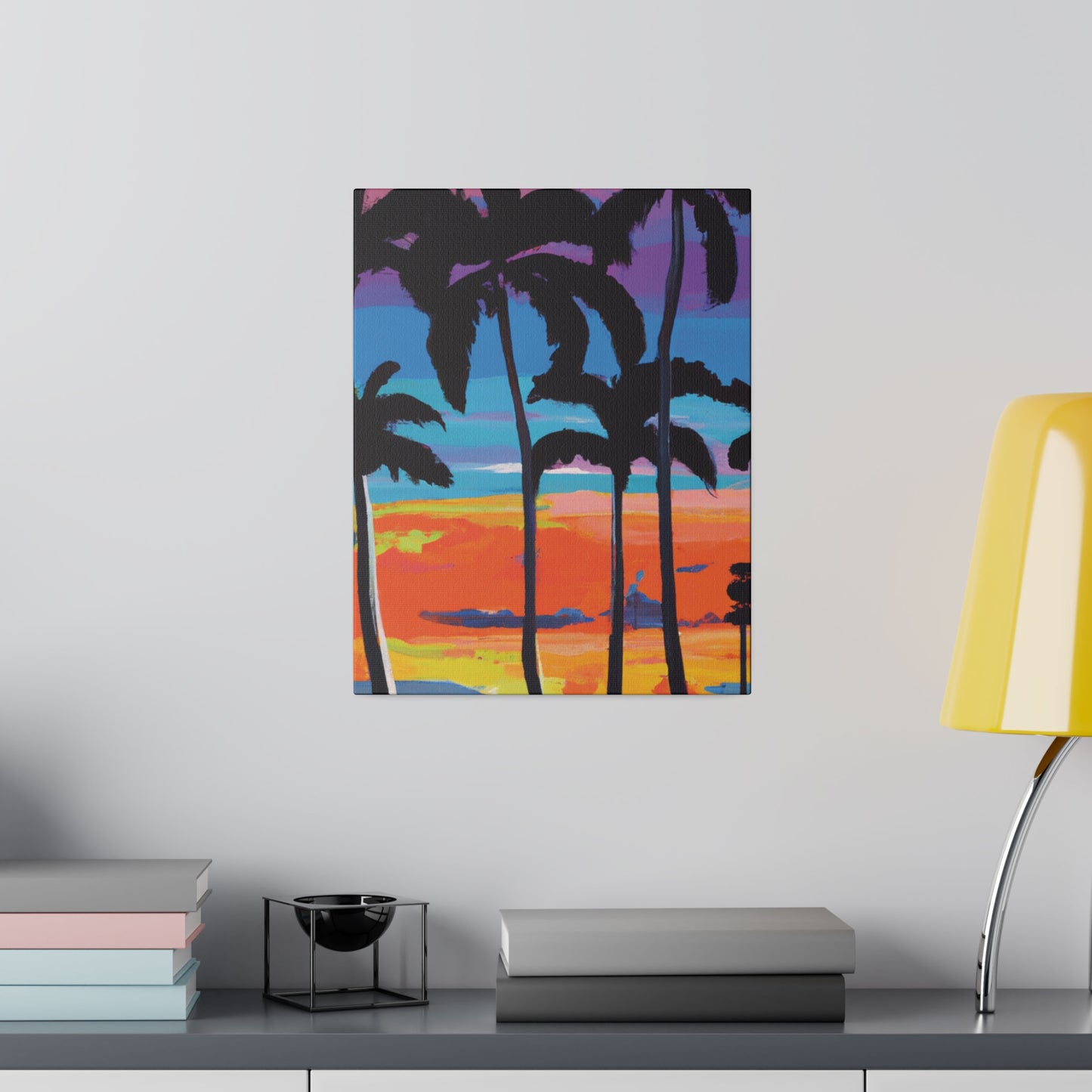 7891V - Miami Beach Sunset Painting Print | Miami | Beach | Sunset | Poster | Home Decor | Wall Art | Canvas