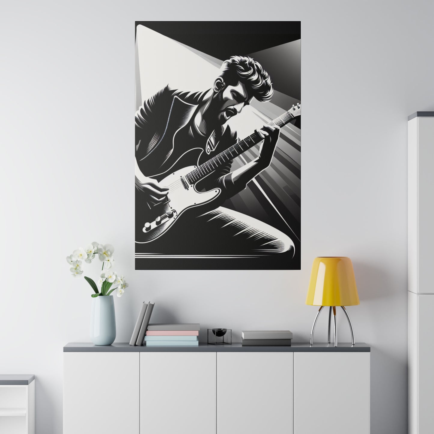 7426K - music art work, rockstar gifts, musician gift ideas, guitar art work, guitar artwork, guitar wall art canvas, playing guitar, decor