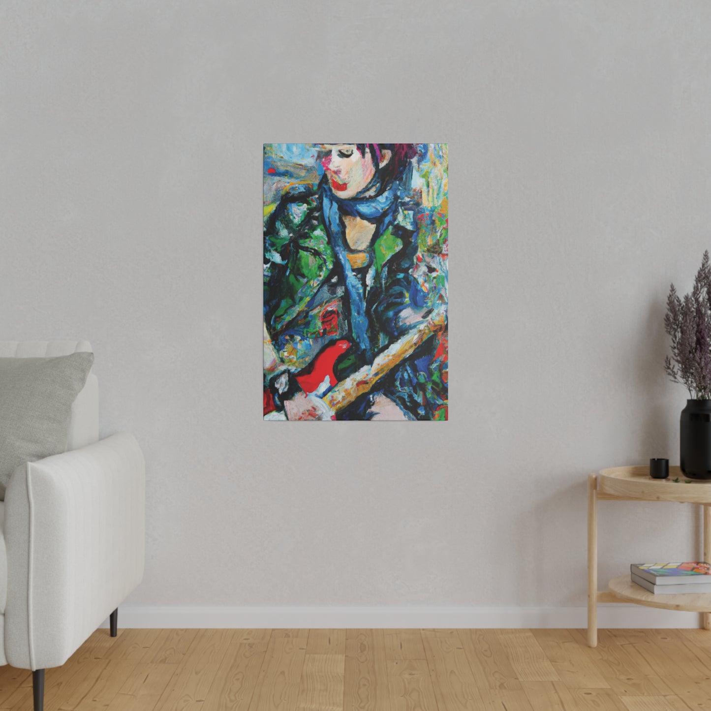 7452C - Rockstar Oil Painting Style Print | Poster | Home Decor | Wall Art | Music Art | Canvas