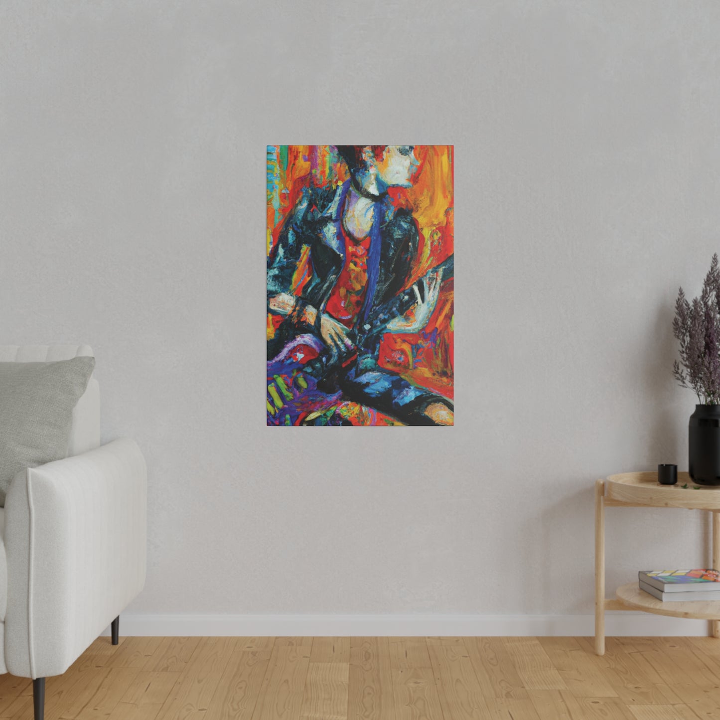 7348F - Rockstar Oil Painting Style Print | Poster | Home Decor | Wall Art | Music Art | Canvas