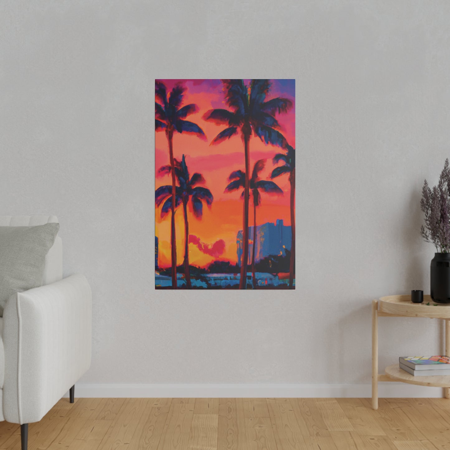 4456Y - Miami Beach Sunset Painting Print | Miami | Beach | Sunset | Poster | Home Decor | Wall Art | Canvas