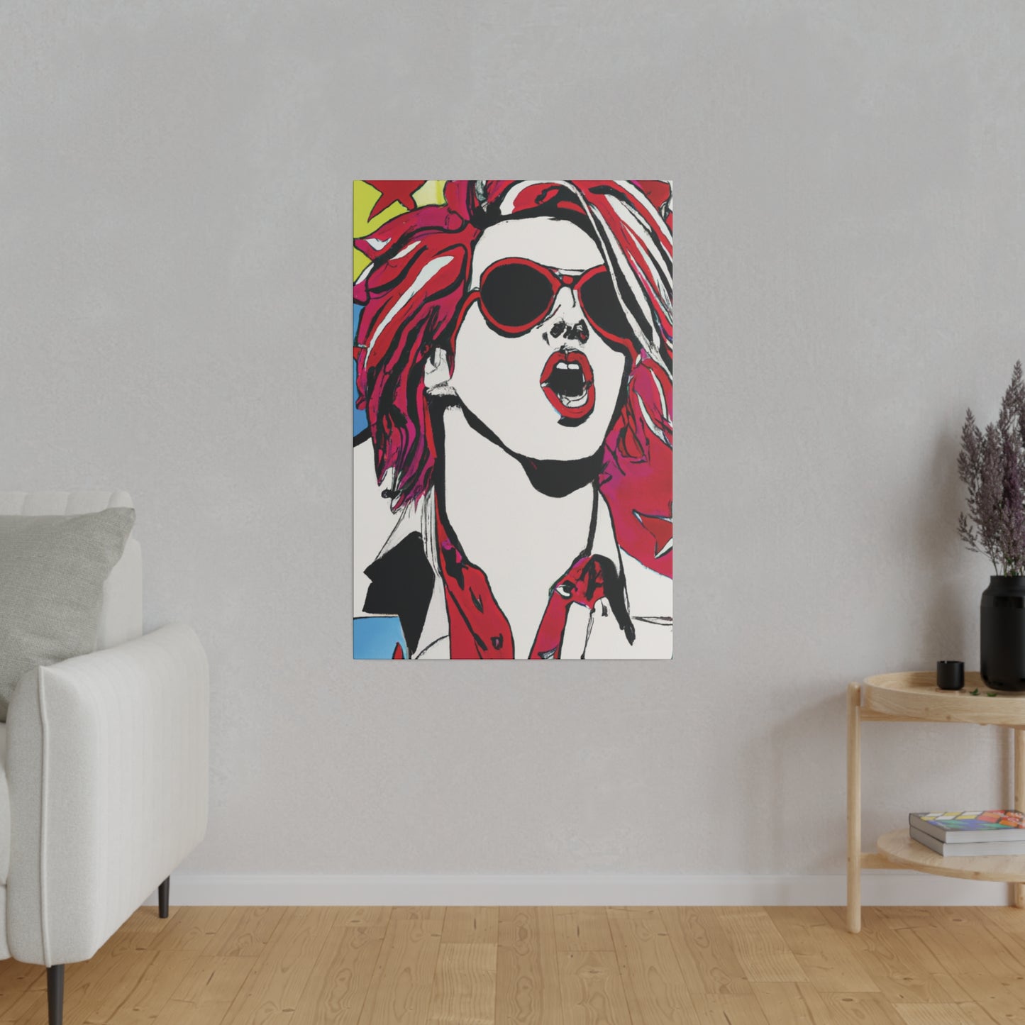 4390K - Rockstar Painting Print | Face | Abstract | Poster | Home Decor | Wall Art | Music Art | Canvas