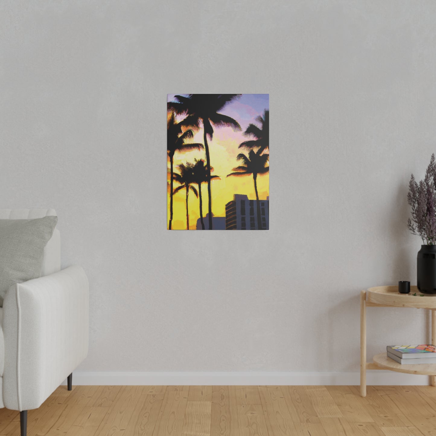 9691V - Miami Beach Sunset Painting Print | Miami | Beach | Sunset | Poster | Home Decor | Wall Art | Canvas