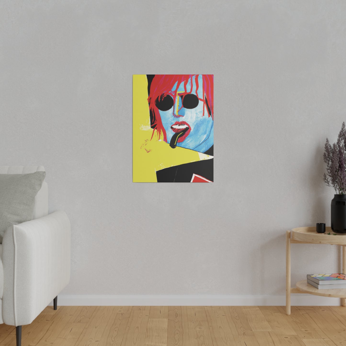 6227H - Rockstar Painting Print | Face | Abstract | Poster | Home Decor | Wall Art | Music Art | Canvas