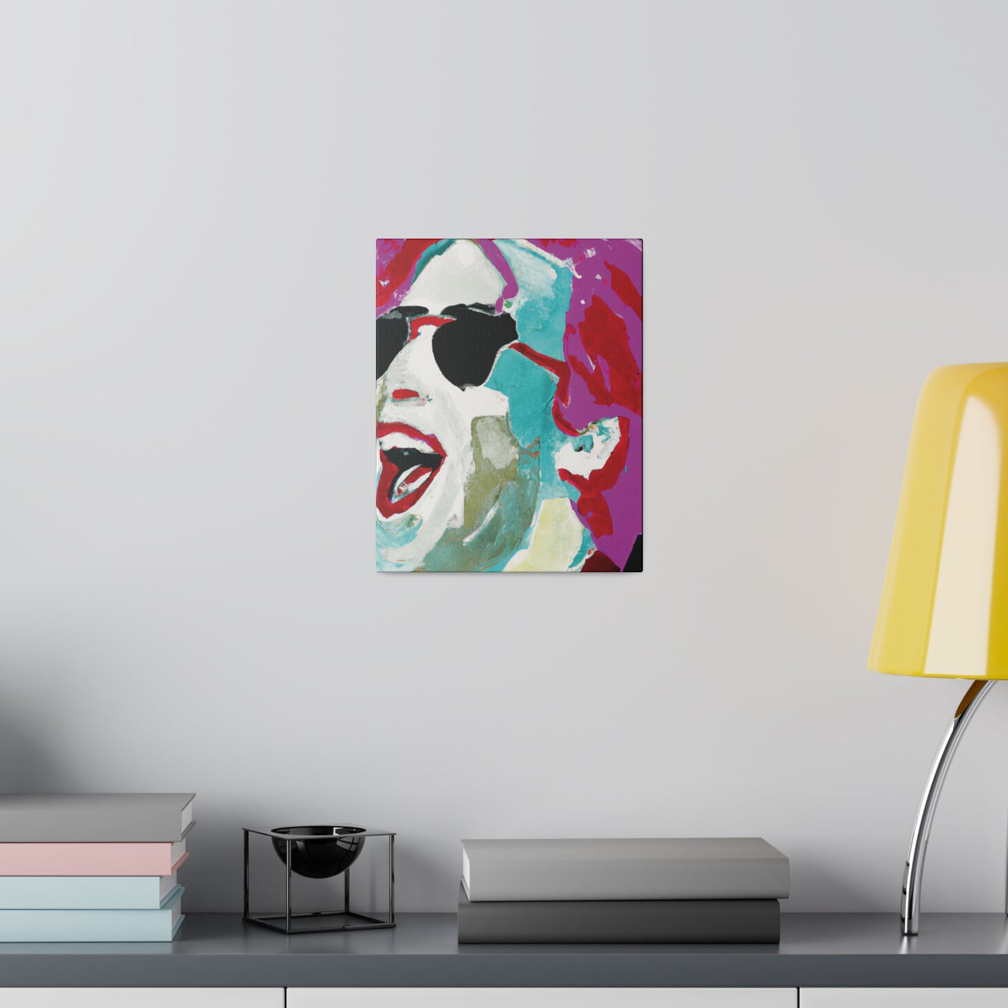 7676H - Rockstar Painting Print | Face | Abstract | Poster | Home Decor | Wall Art | Music Art | Canvas