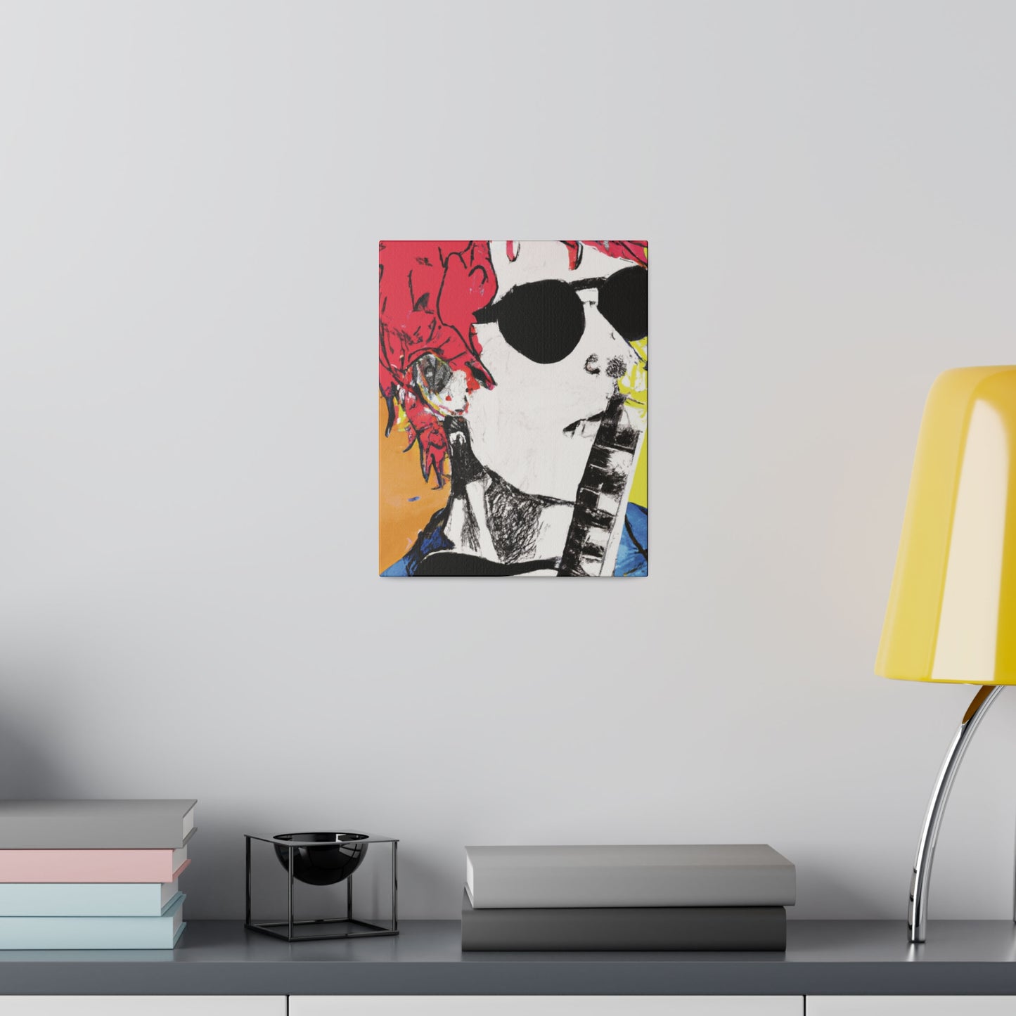 8995T - Rockstar Painting Print | Face | Abstract | Poster | Home Decor | Wall Art | Music Art | Canvas