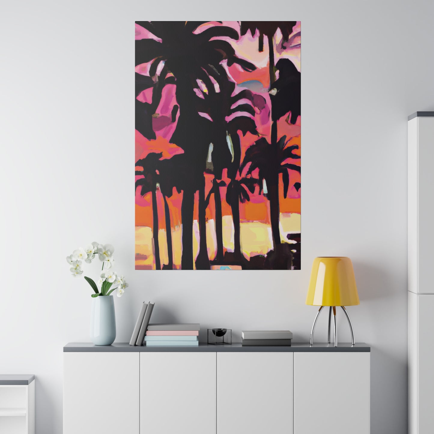 8741N - Miami Beach Sunset Painting Print | Miami | Beach | Sunset | Poster | Home Decor | Wall Art | Canvas