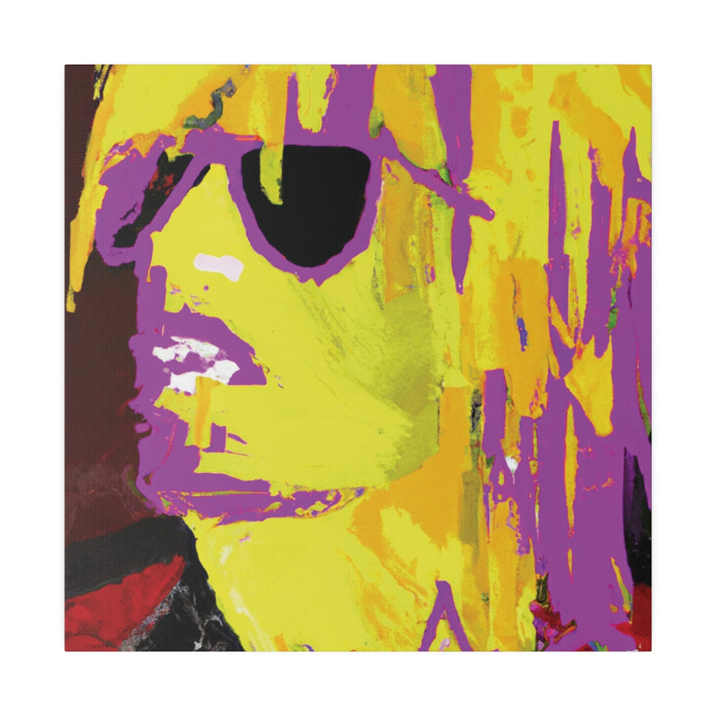 138G - Rockstar Painting Print | Face | Abstract | Poster | Home Decor | Wall Art | Music Art | Canvas