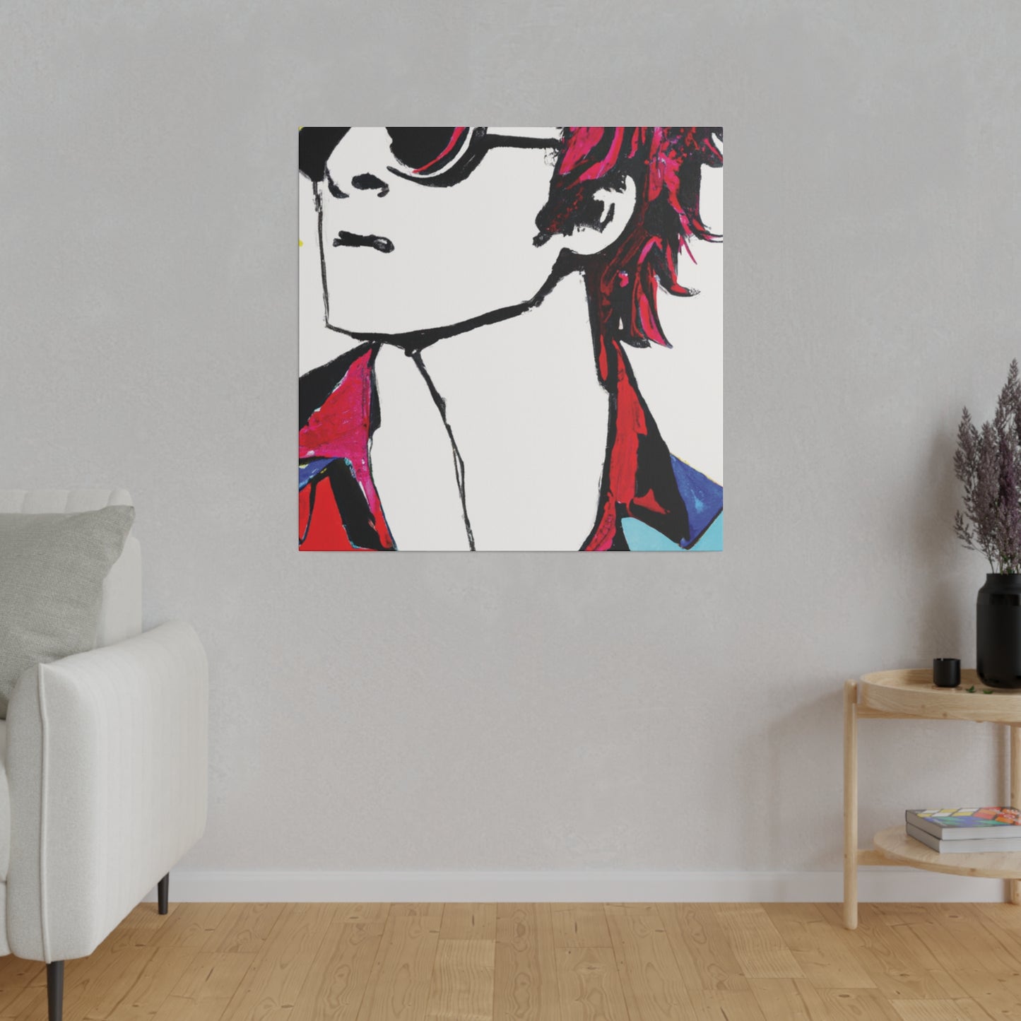 5319A - Rockstar Painting Print | Face | Abstract | Poster | Home Decor | Wall Art | Music Art | Canvas