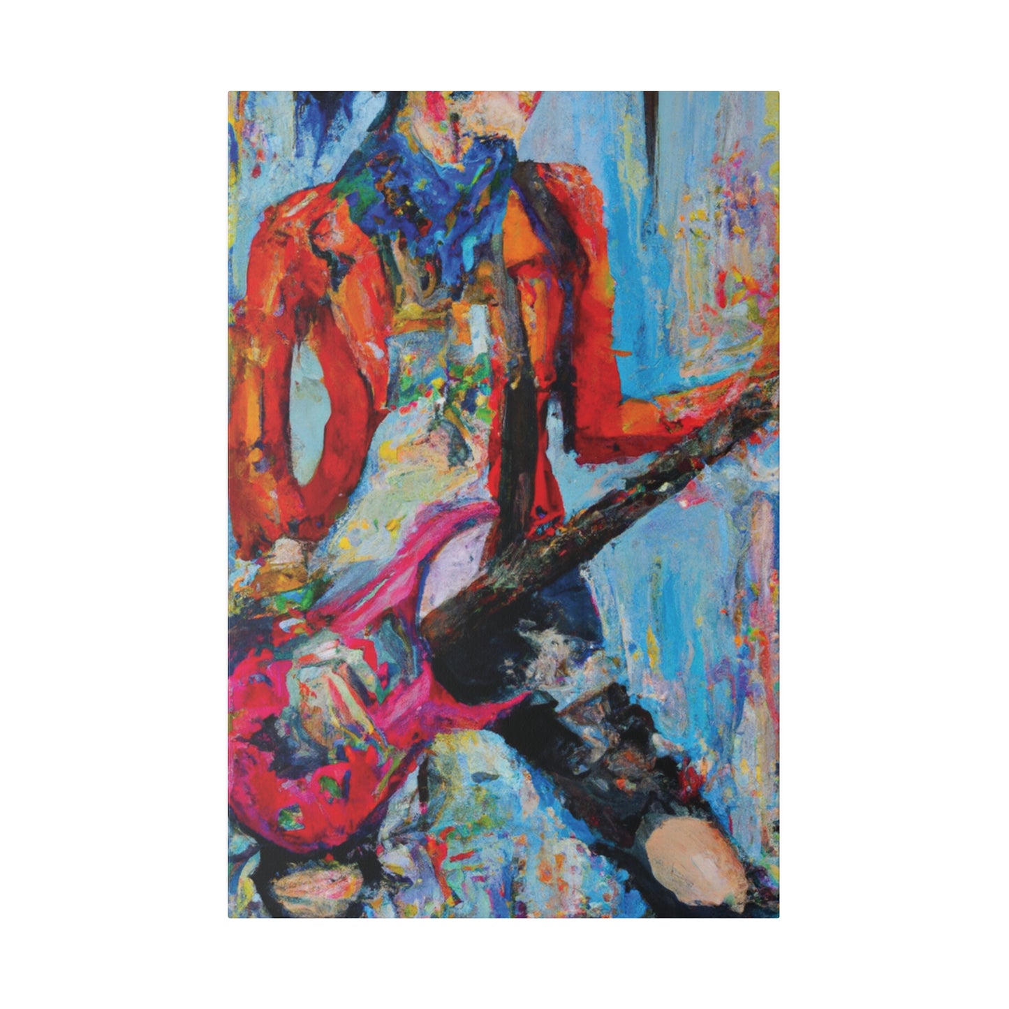 3189X - Rockstar Oil Painting Style Print | Poster | Home Decor | Wall Art | Music Art | Canvas