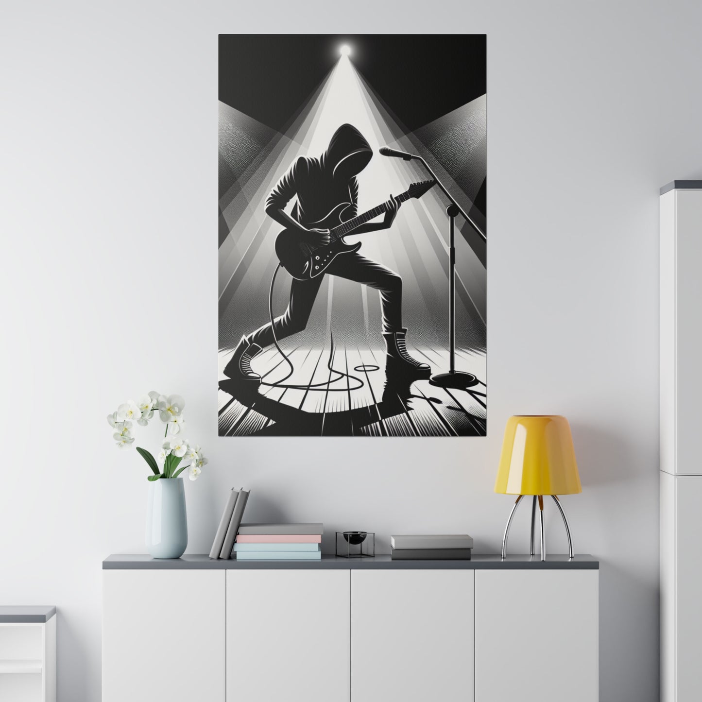 6824J - music art work, rockstar gifts, musician gift ideas, guitar art work, guitar artwork, guitar wall art canvas, playing guitar, decor