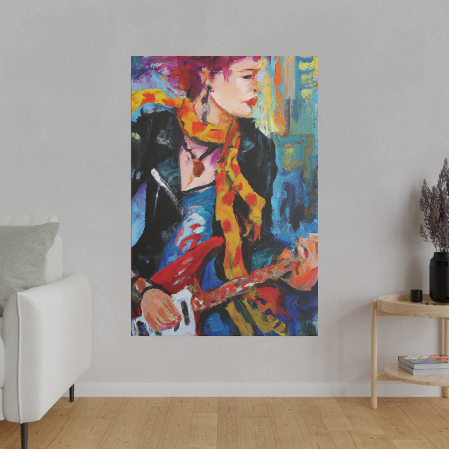 6234X - Rockstar Oil Painting Style Print | Poster | Home Decor | Wall Art | Music Art | Canvas