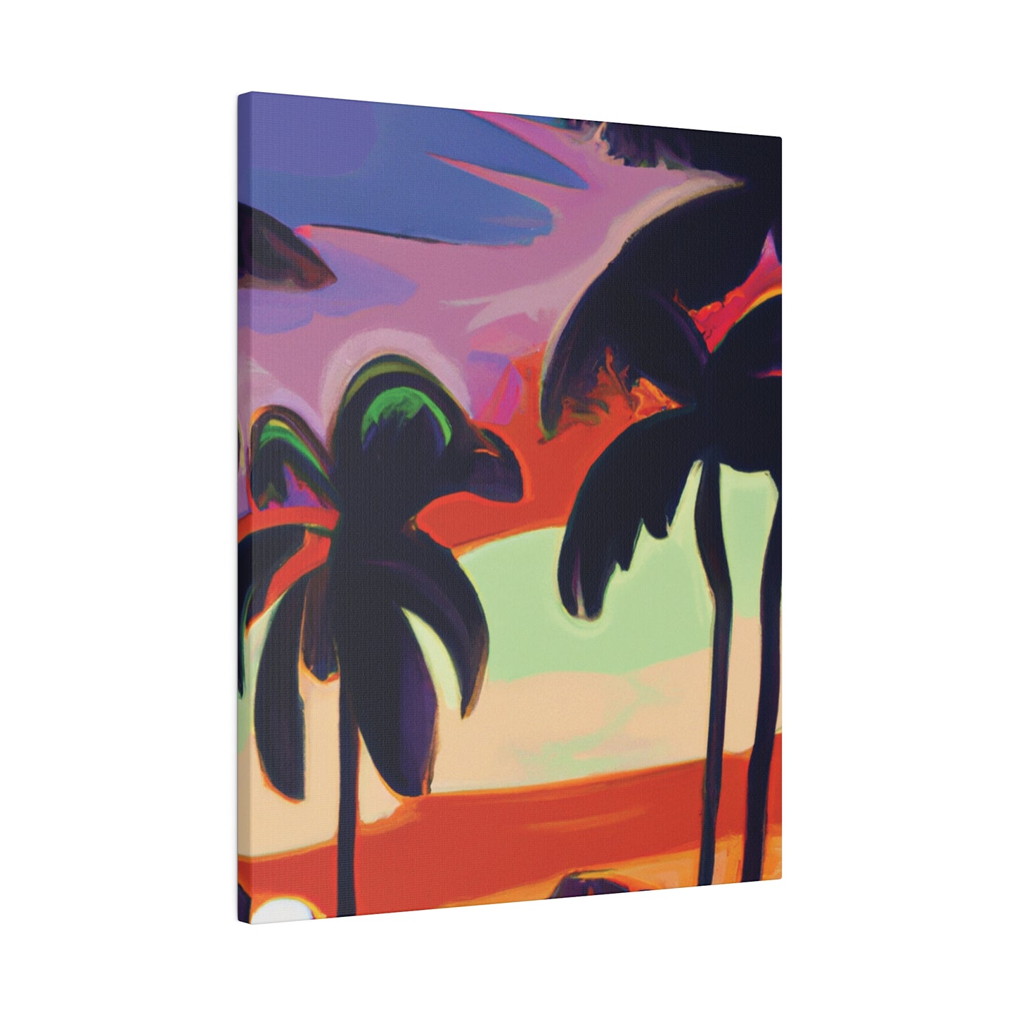 4438V - Miami Beach Sunset Painting Print | Miami | Beach | Sunset | Poster | Home Decor | Wall Art | Canvas