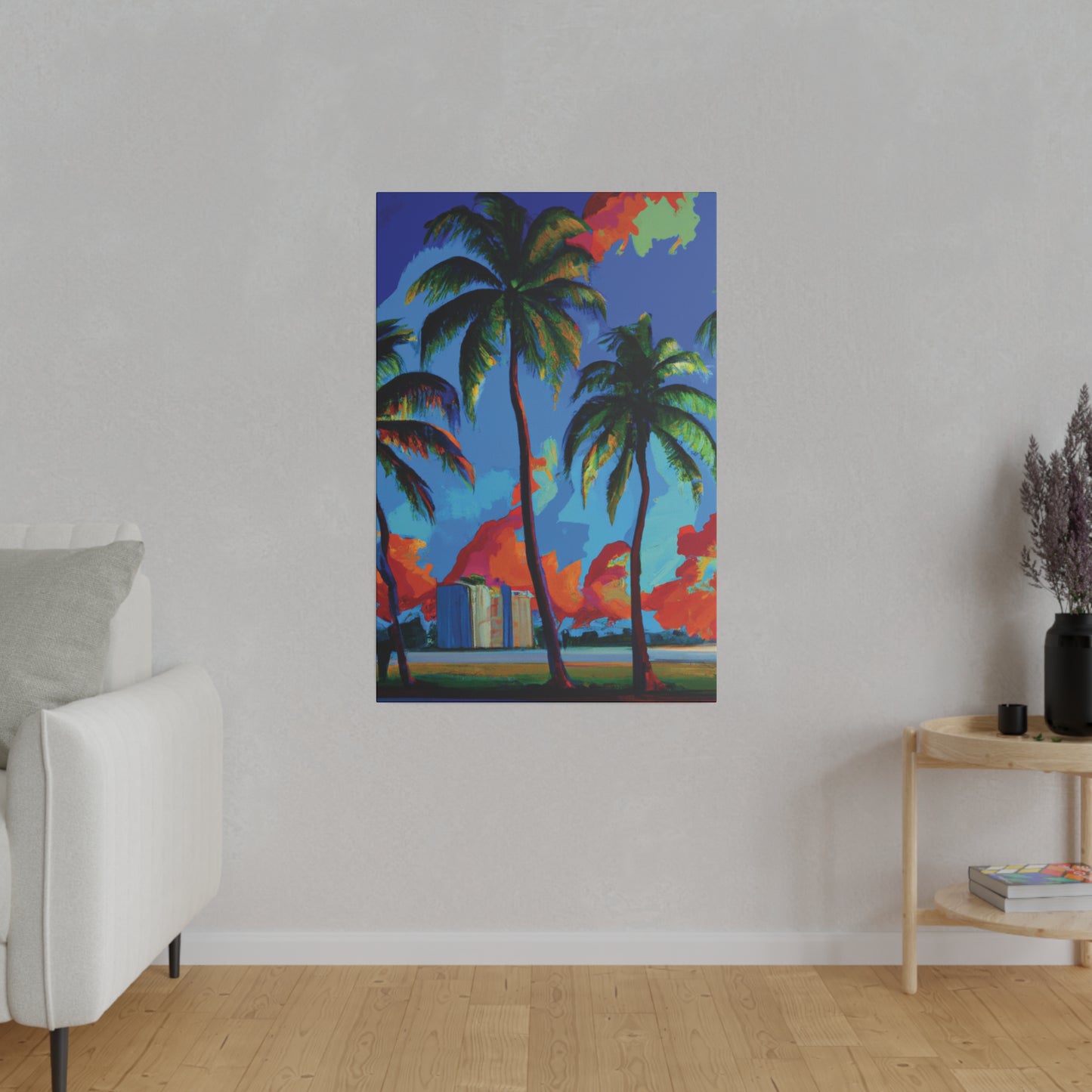 7382G - Miami Beach Sunset Painting Print | Miami | Beach | Sunset | Poster | Home Decor | Wall Art | Canvas